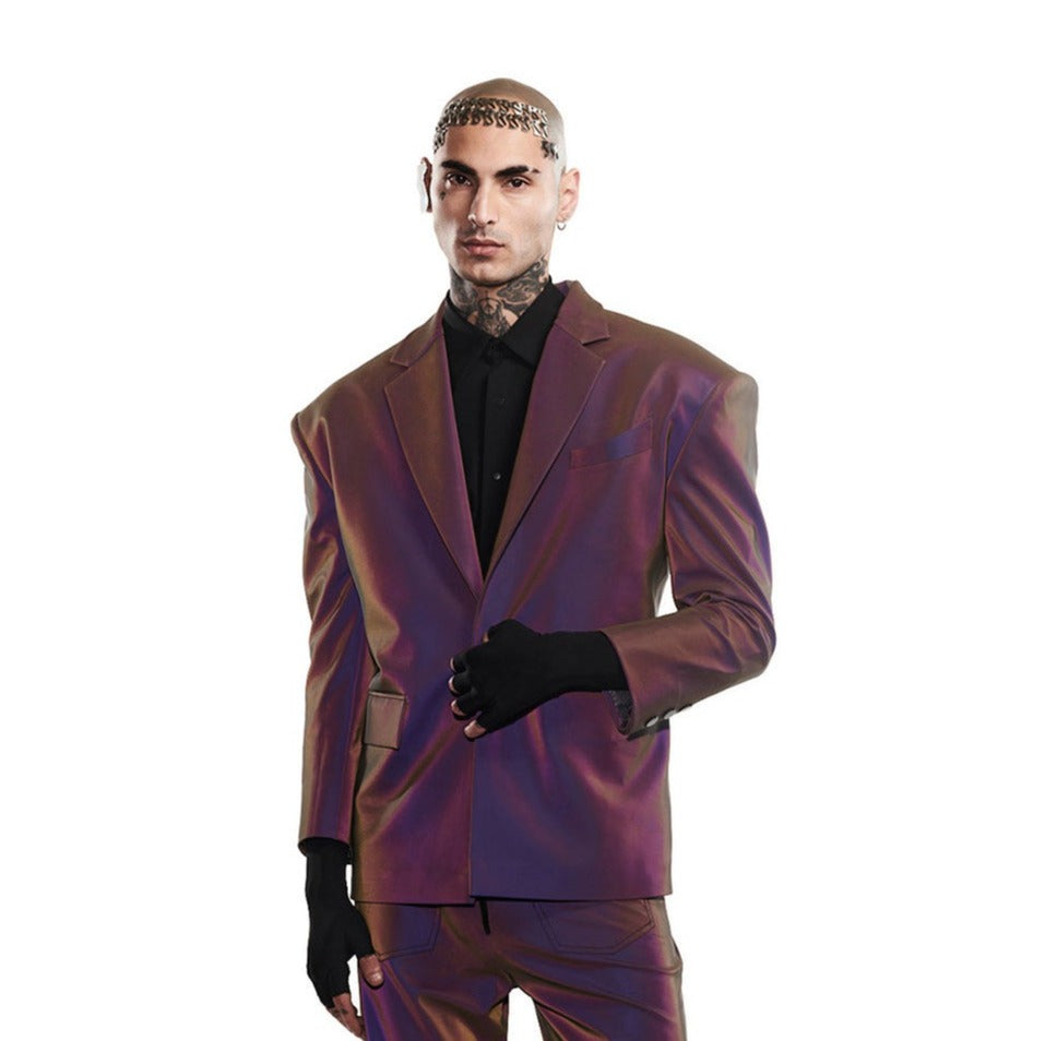 Purple reflective jacket