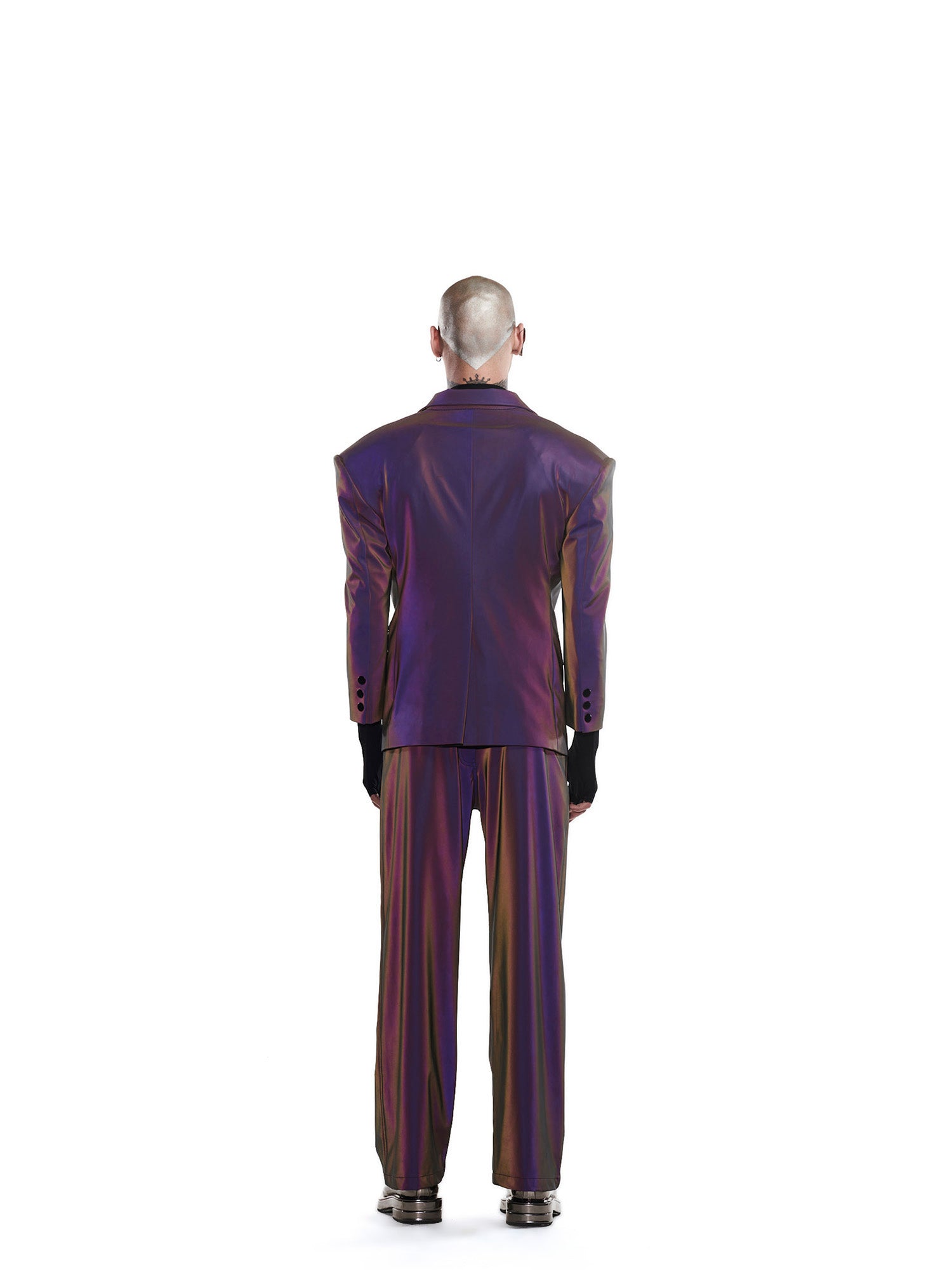 Purple reflective pants