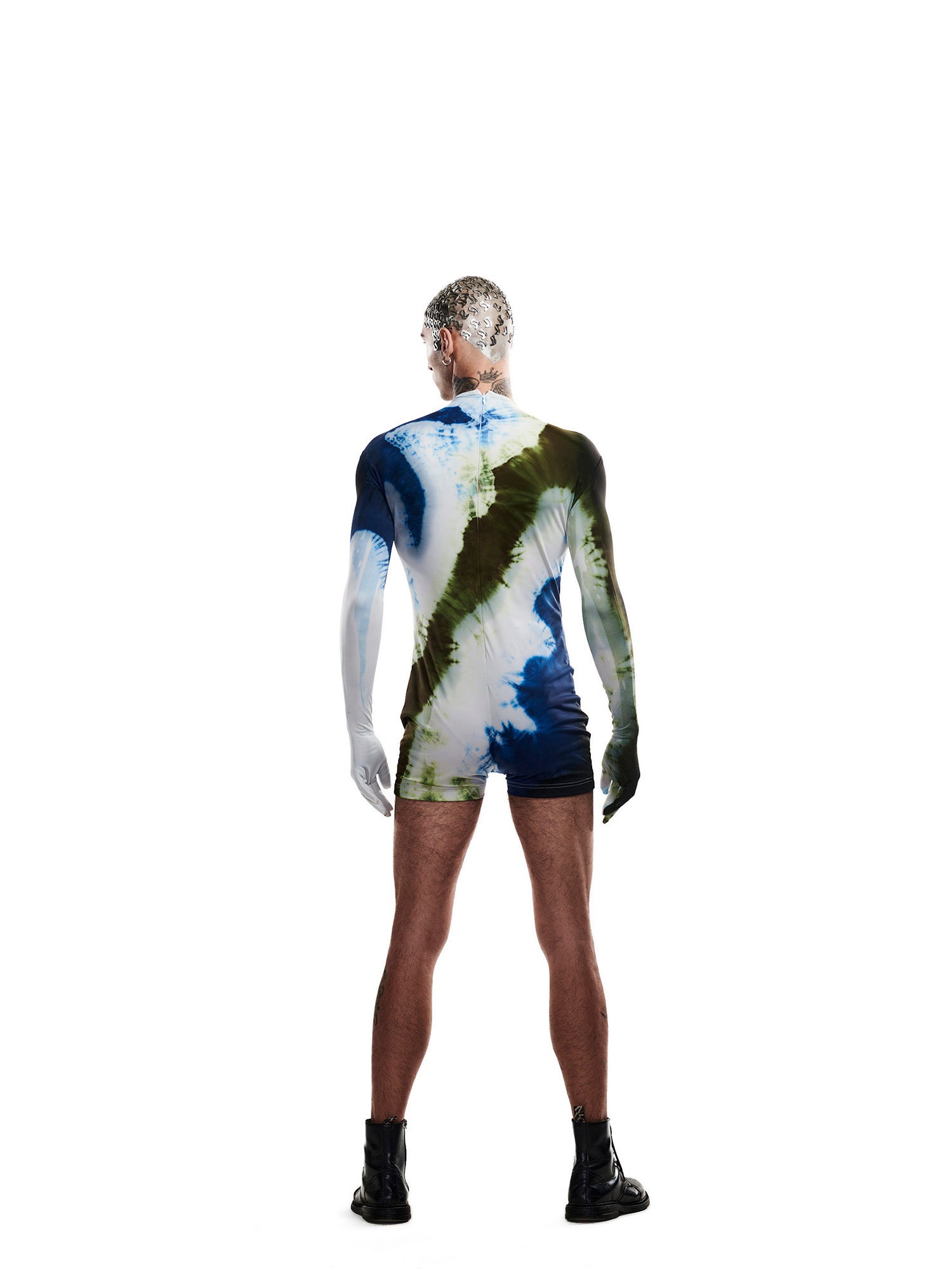 Gloved tie dye bodysuit