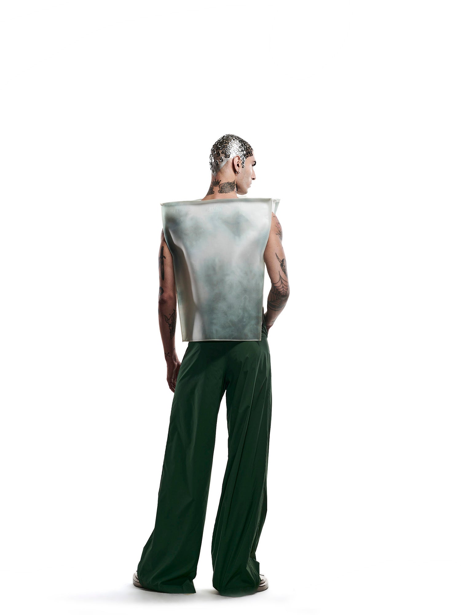 Green reflective pants