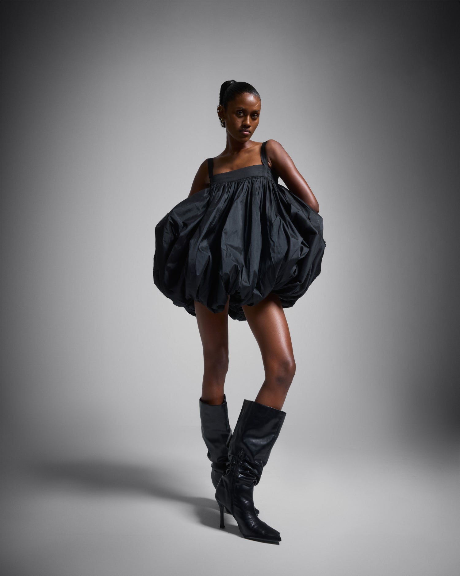 BLACK BUBBLE DRESS