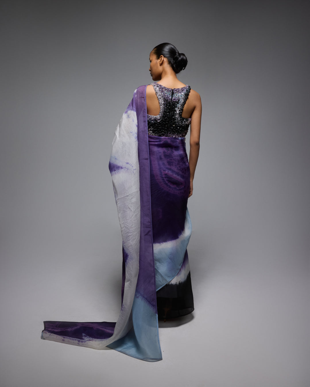 AMETHYST TIE DYE SAREE SET
