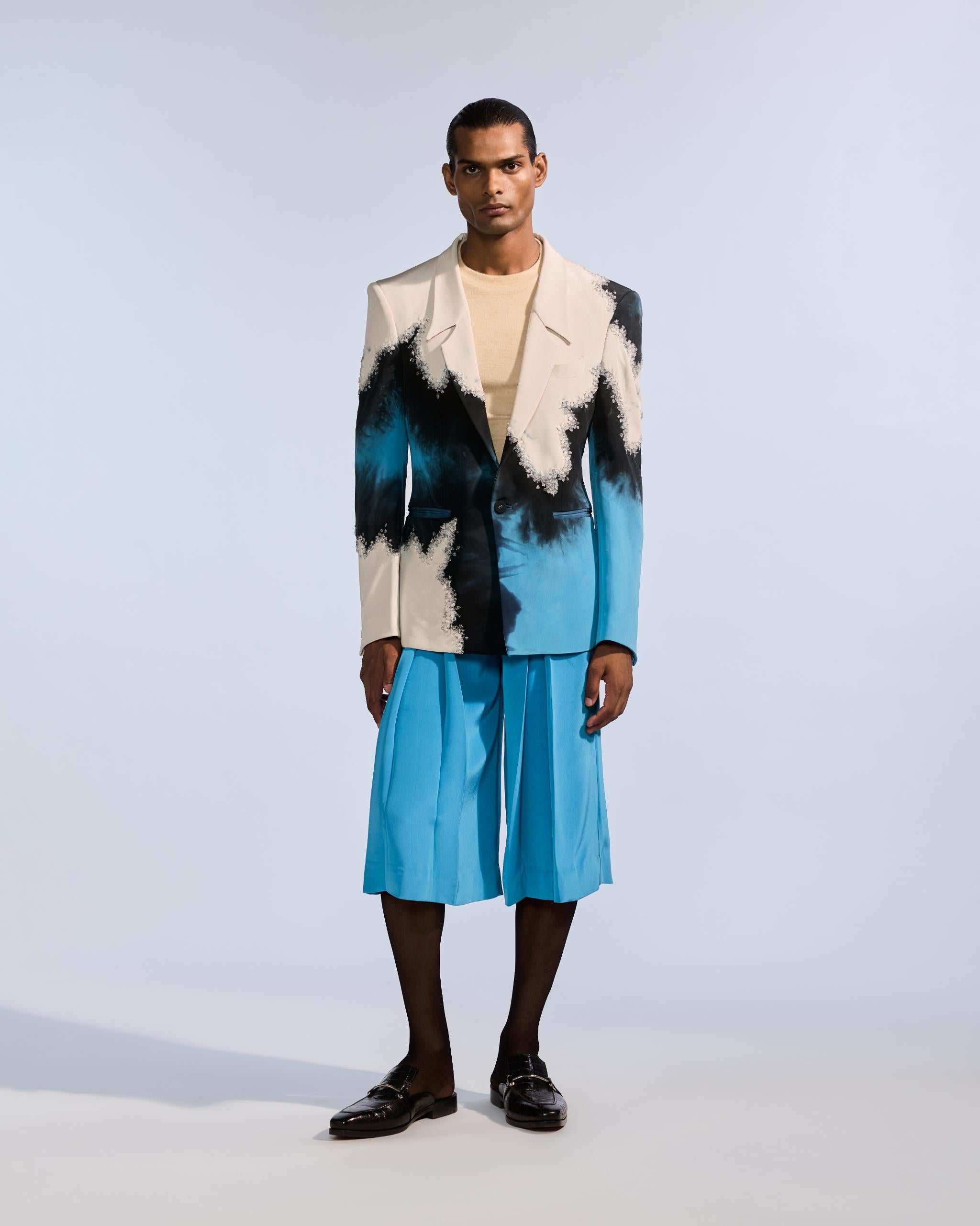 CRYSTALLED TIE-DYE JACKET
