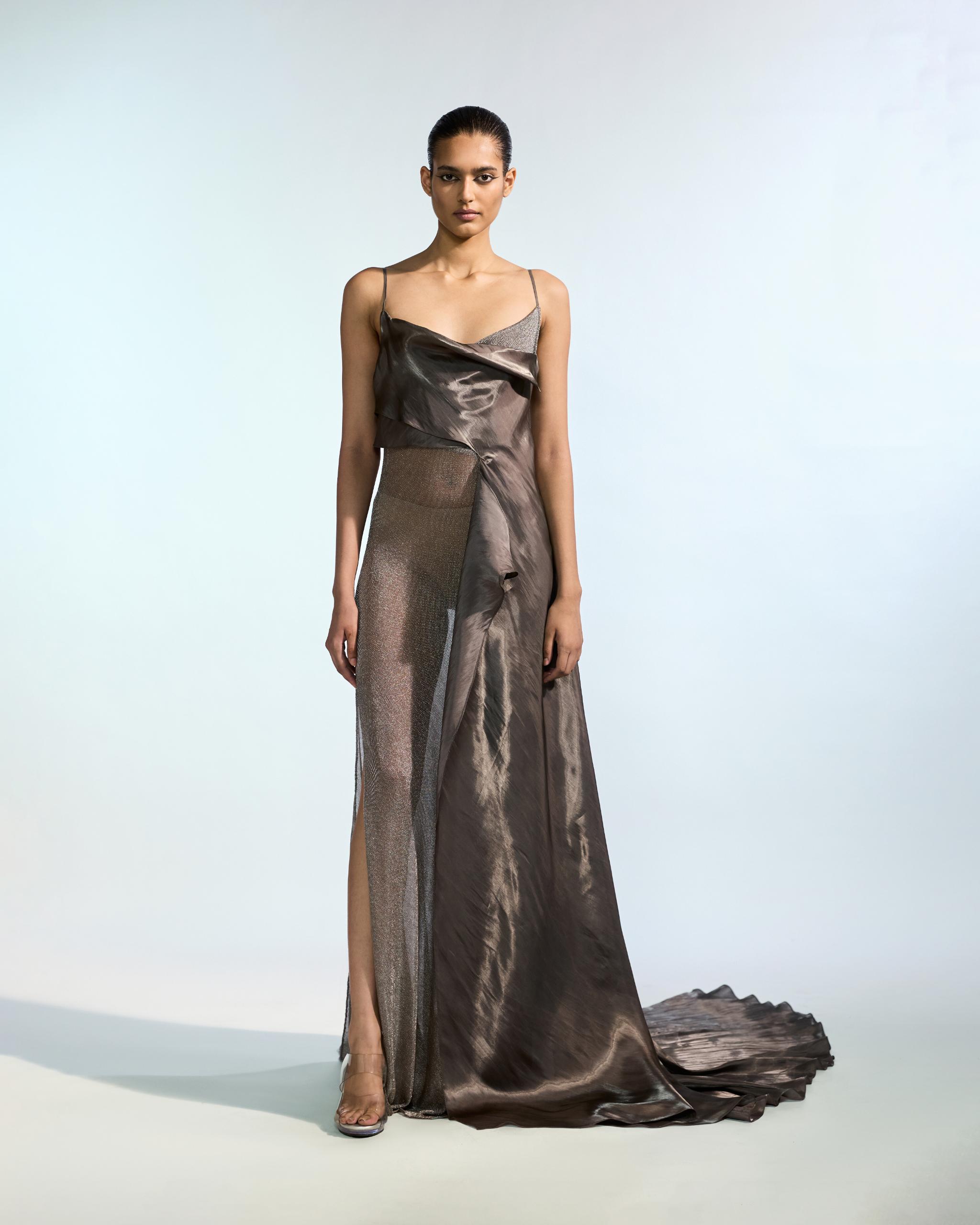 Metallic Layered Dress
