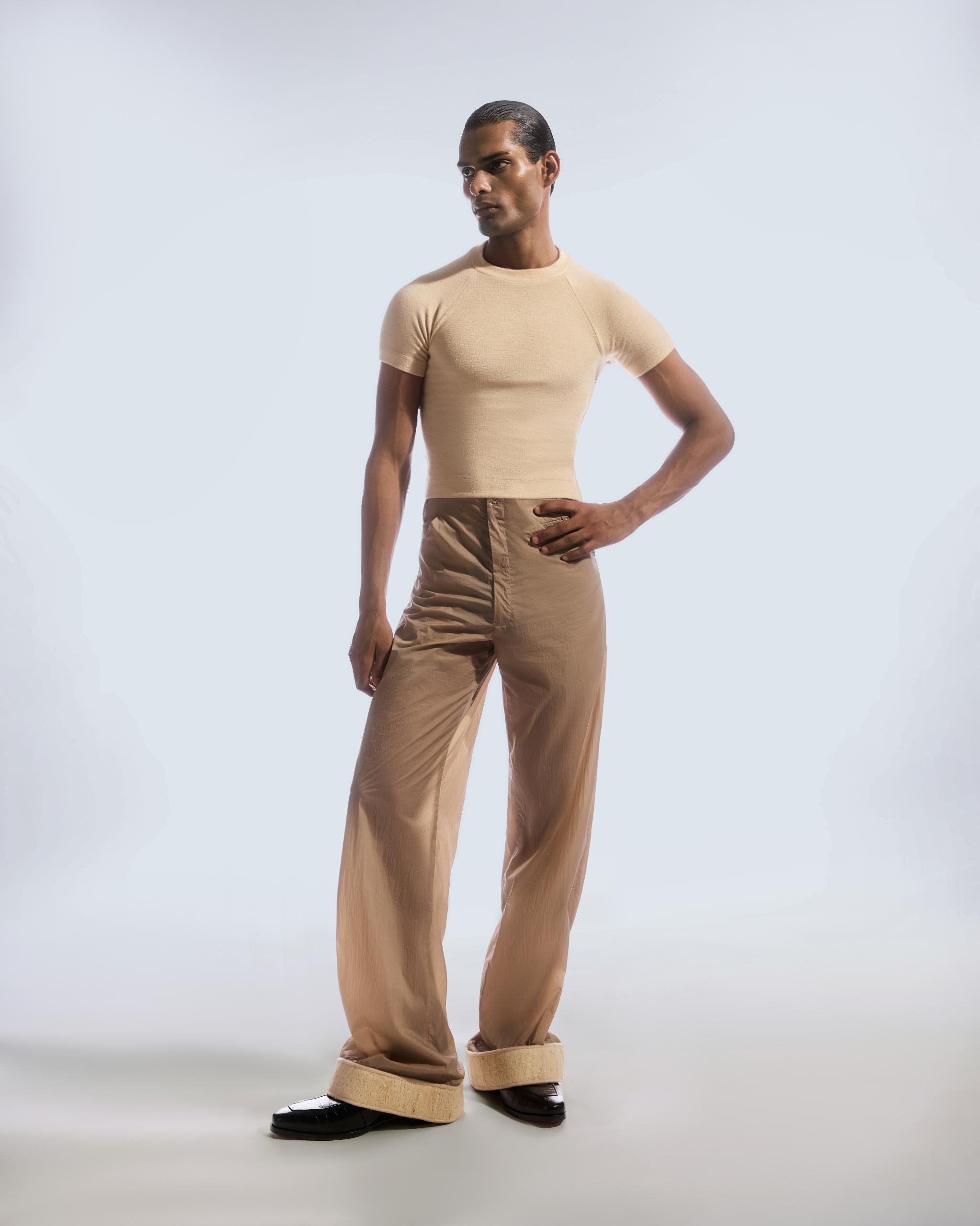 WIDE HEM PAPER PANTS
