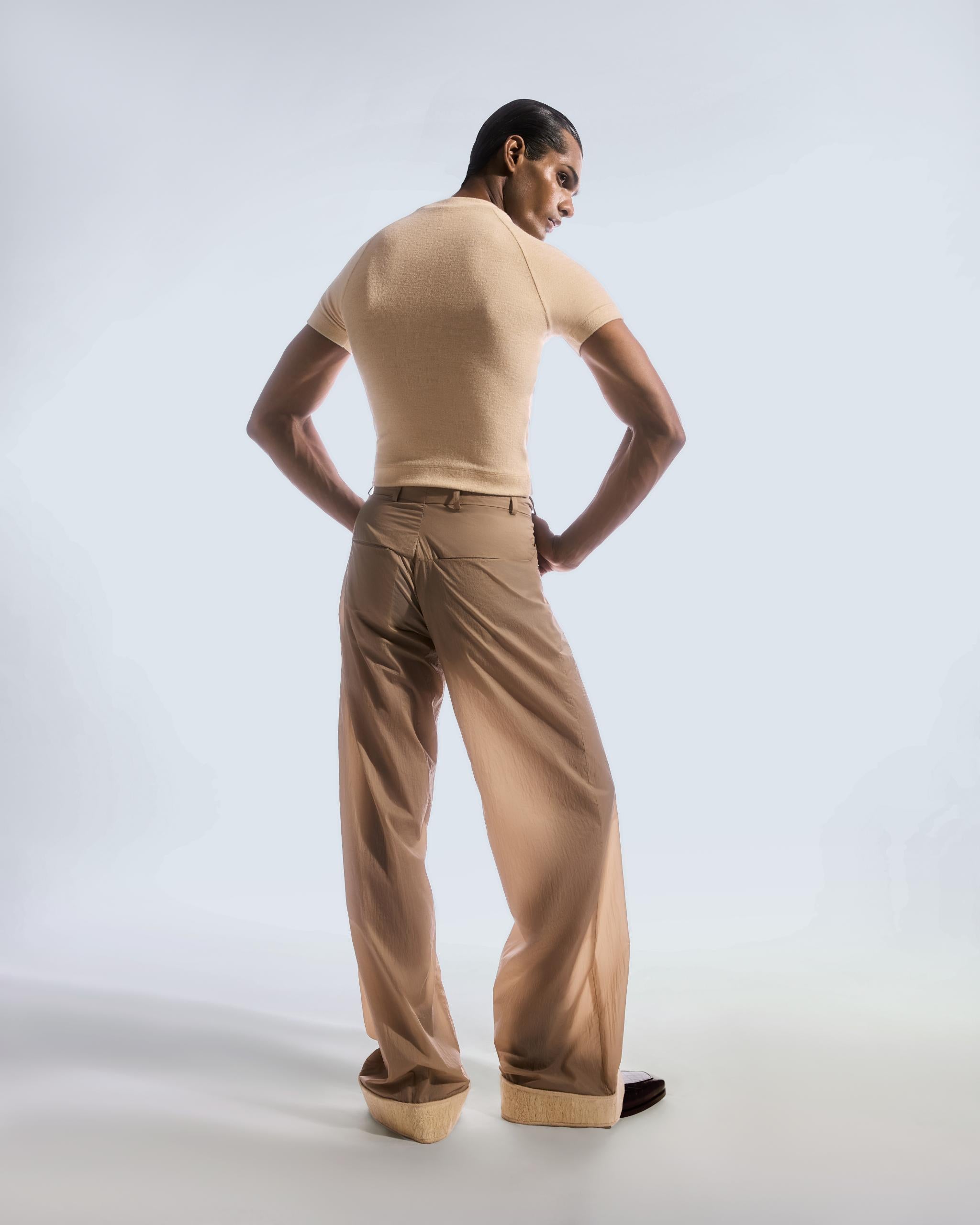 WIDE HEM PAPER PANTS