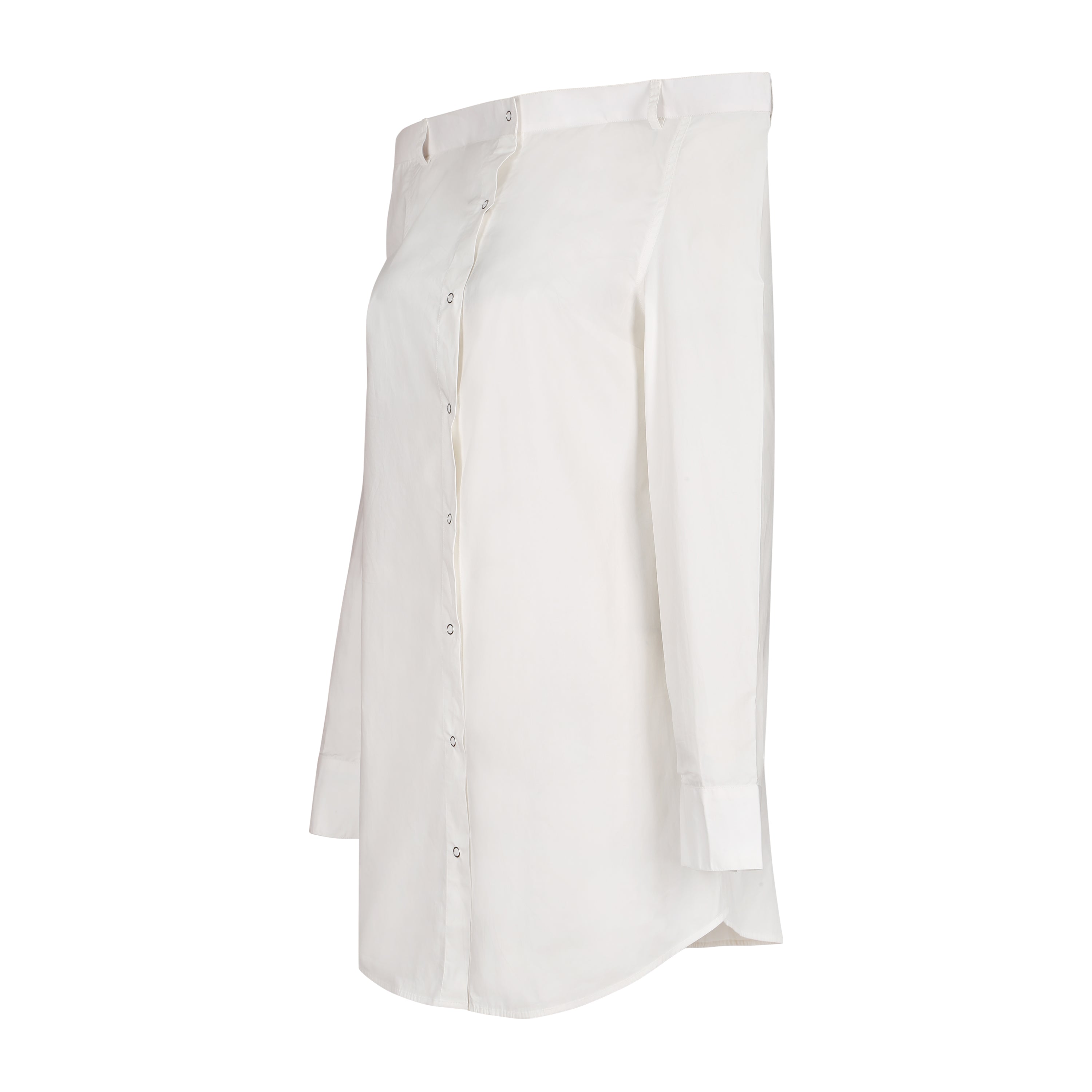 White Straight shoulder dress