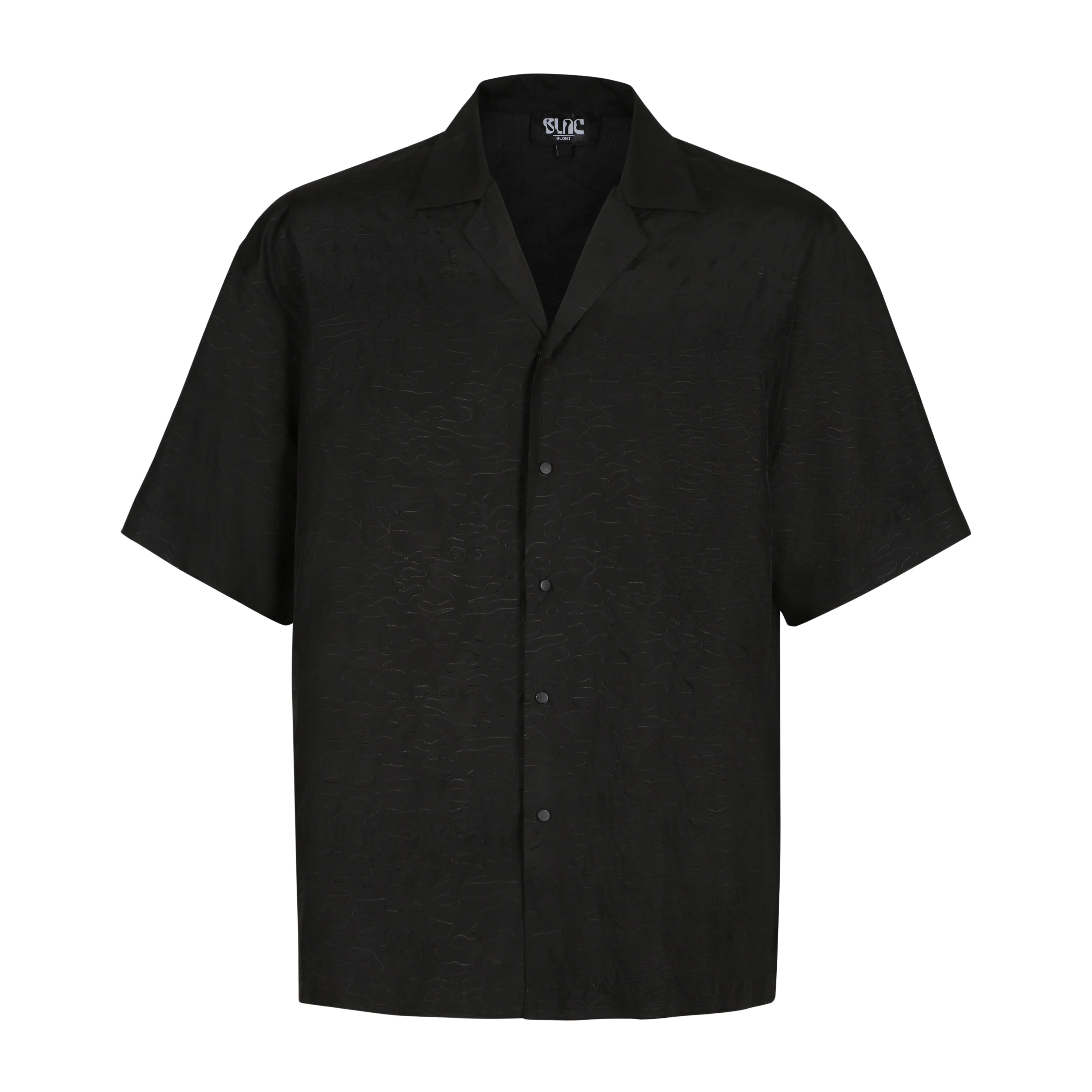 Black embossed pants & shirt co-ord set