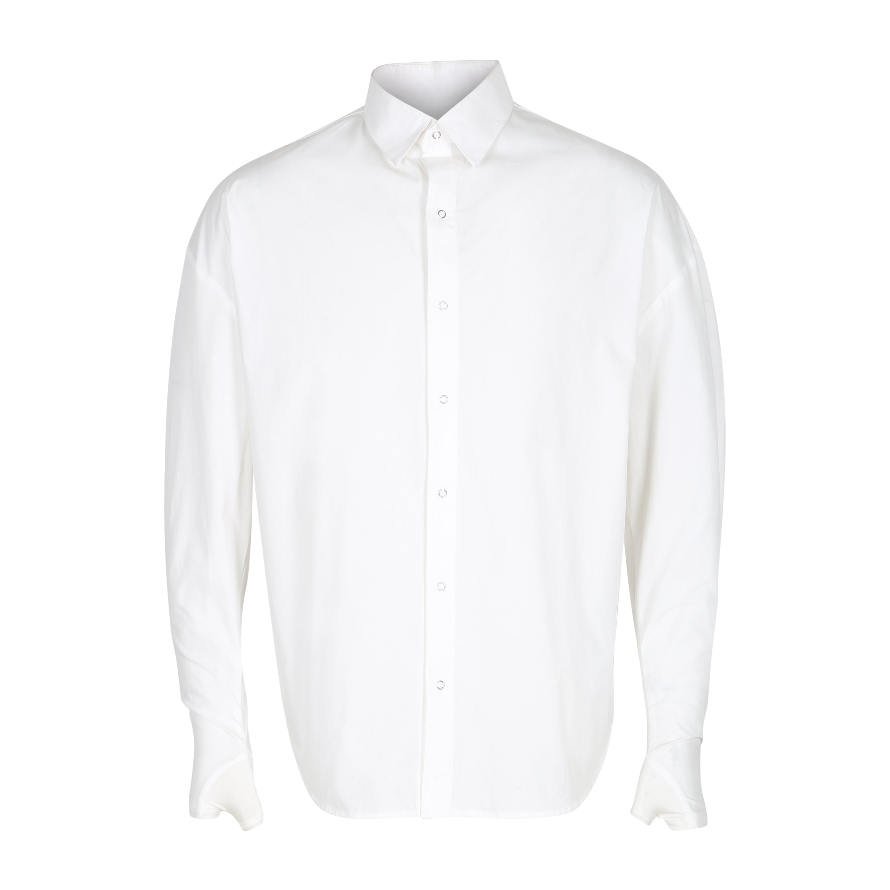 White oversized gloved shirt