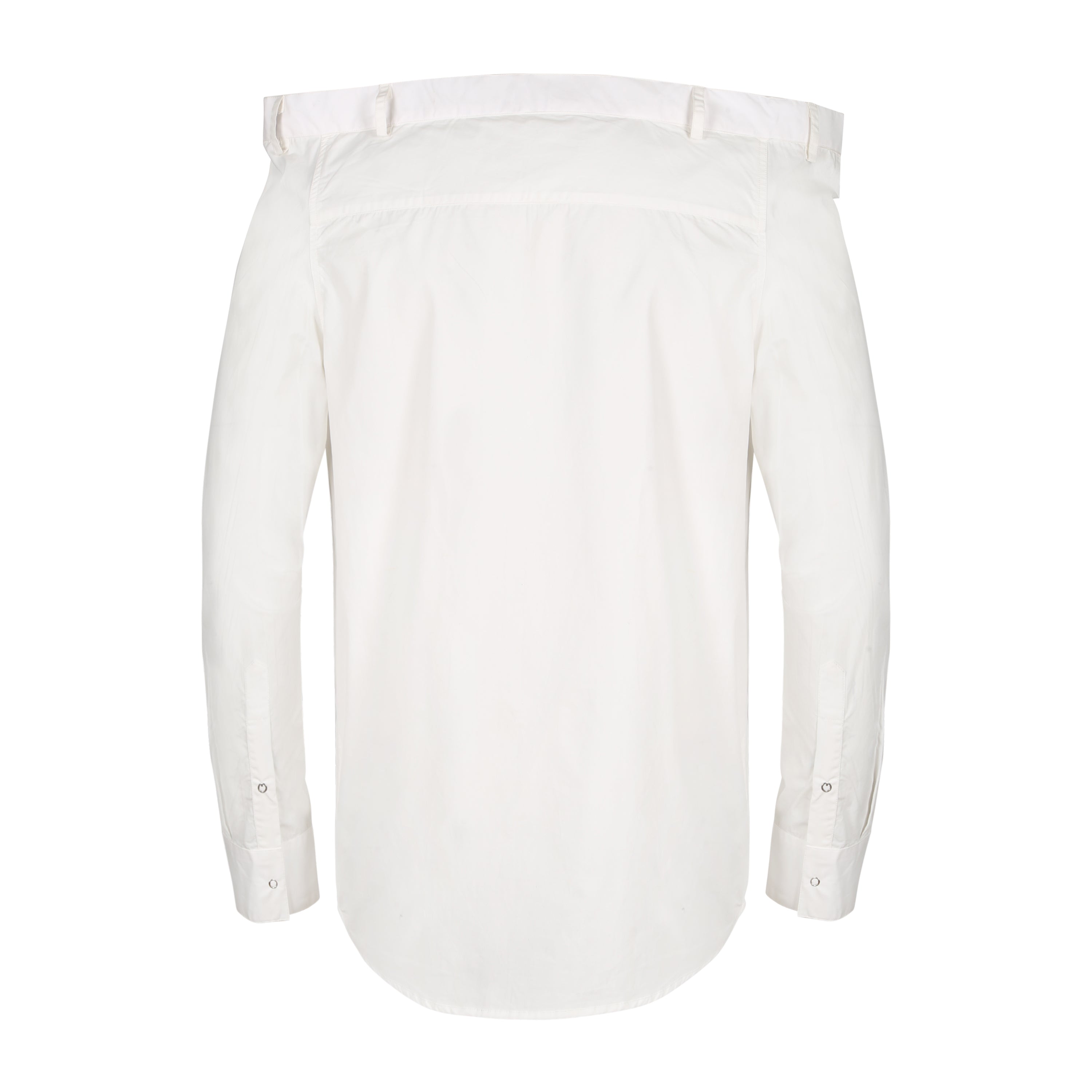 white straight shoulder shirt