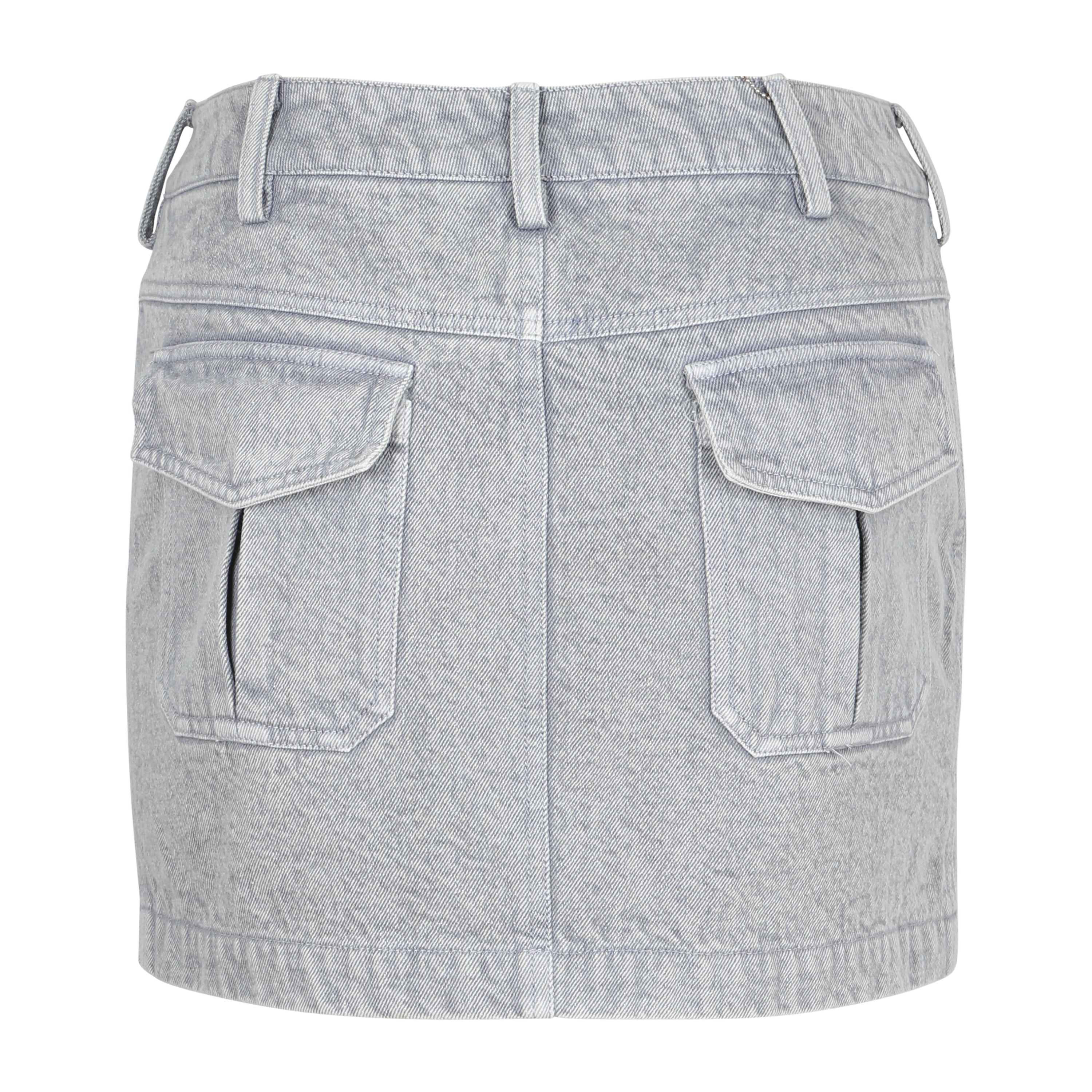 Grey denim mini skirt