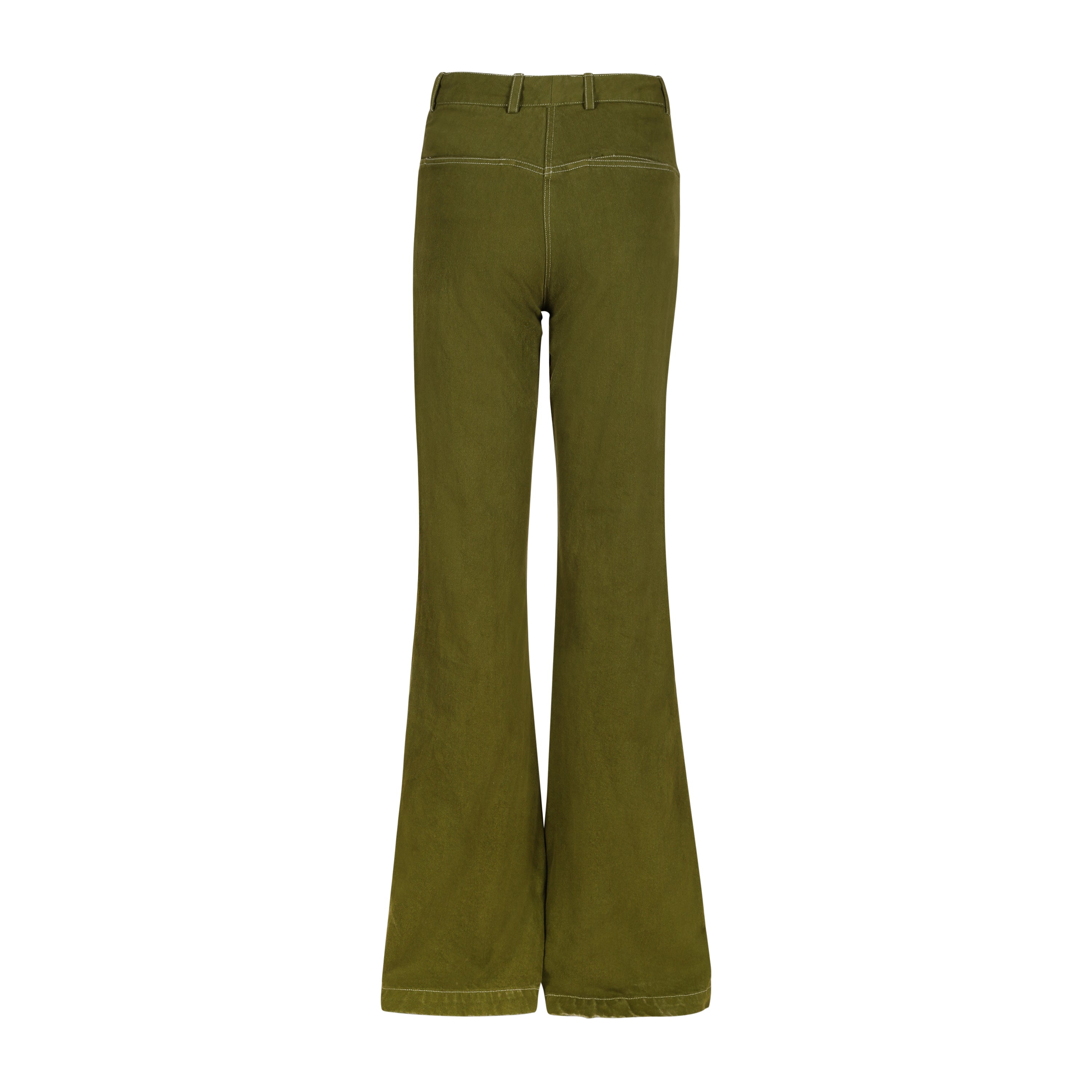 Moss green bell bottom pants