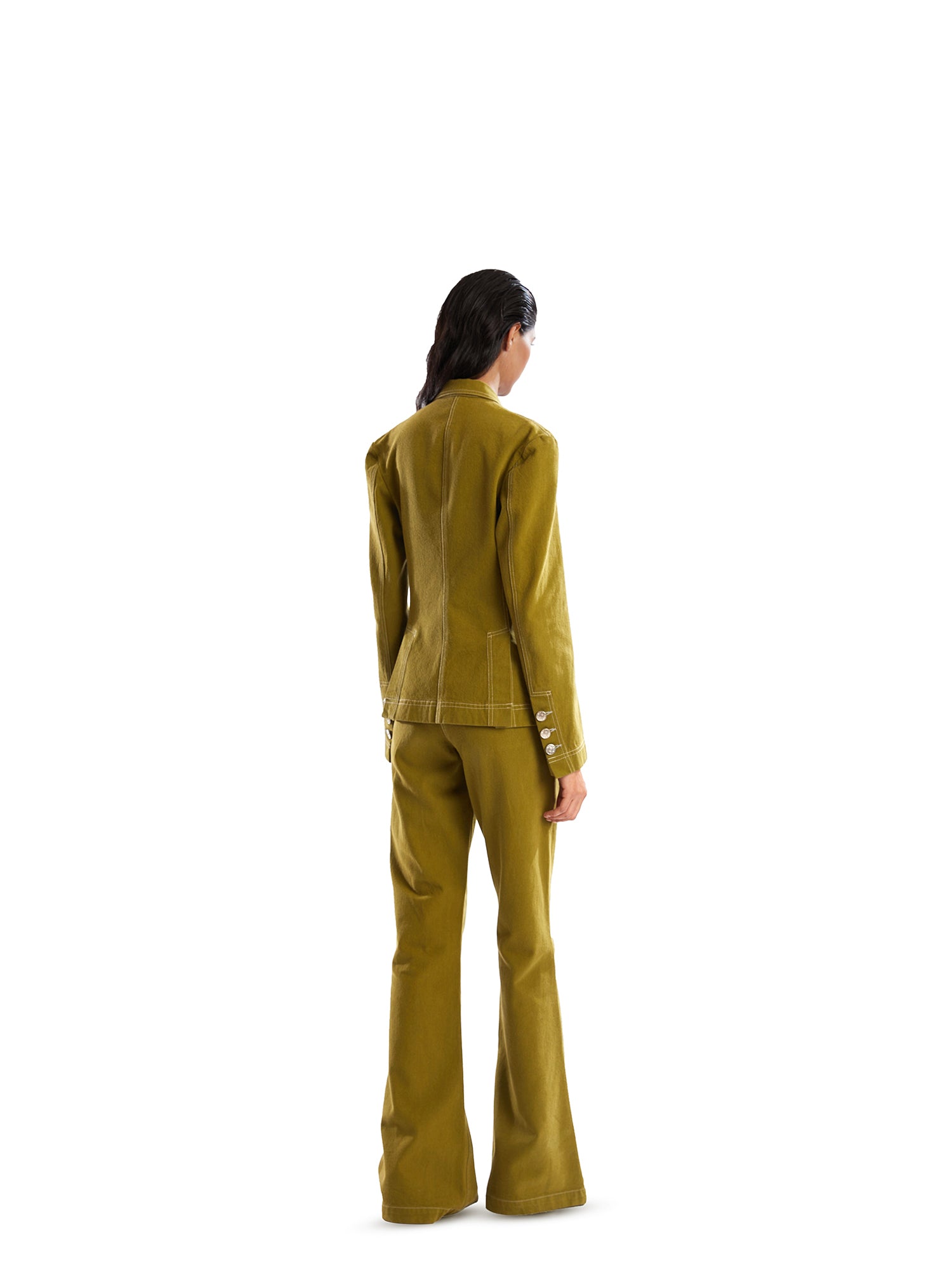 Moss green bell bottom pants