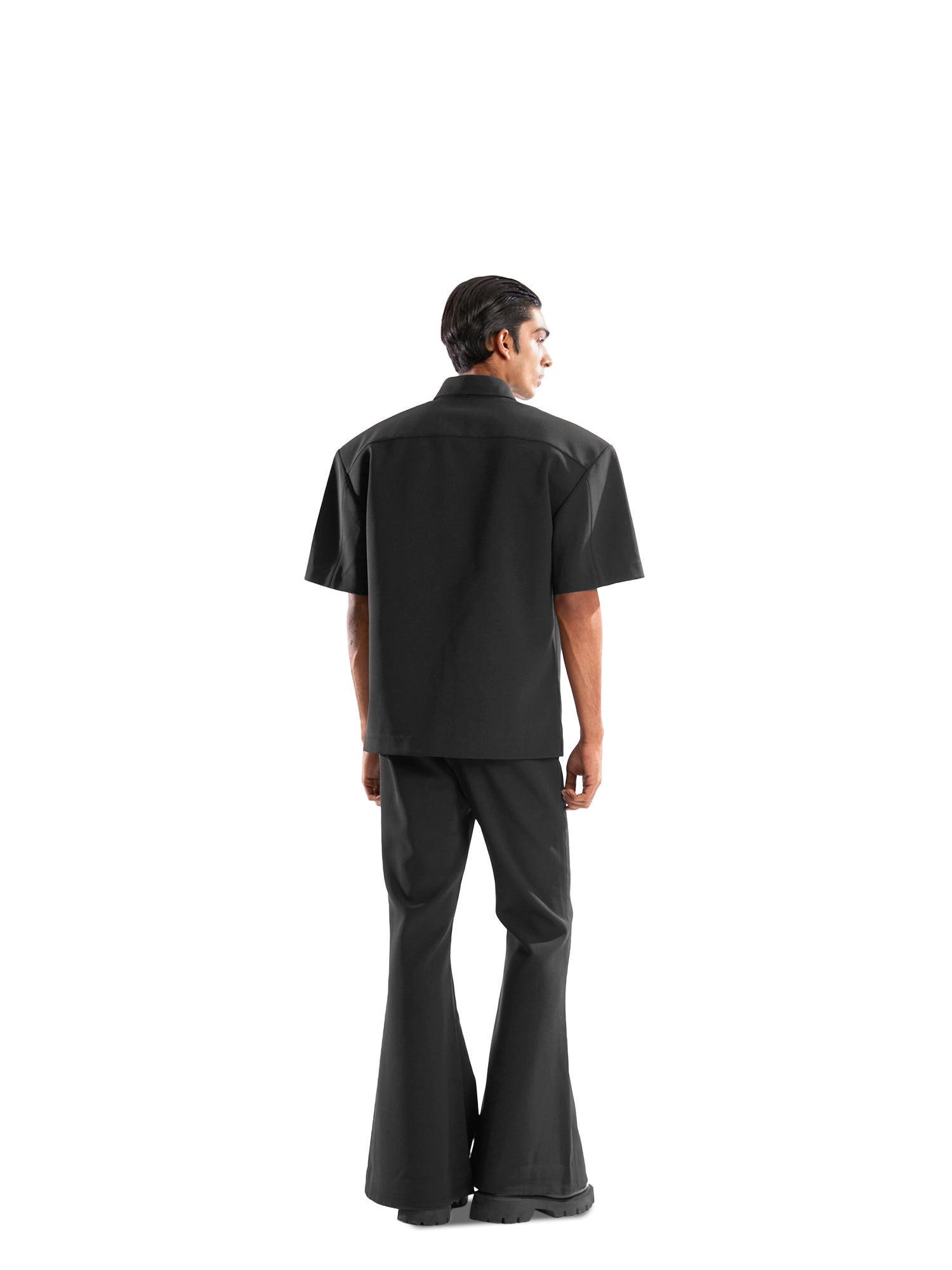 Black pet bellbottom pants