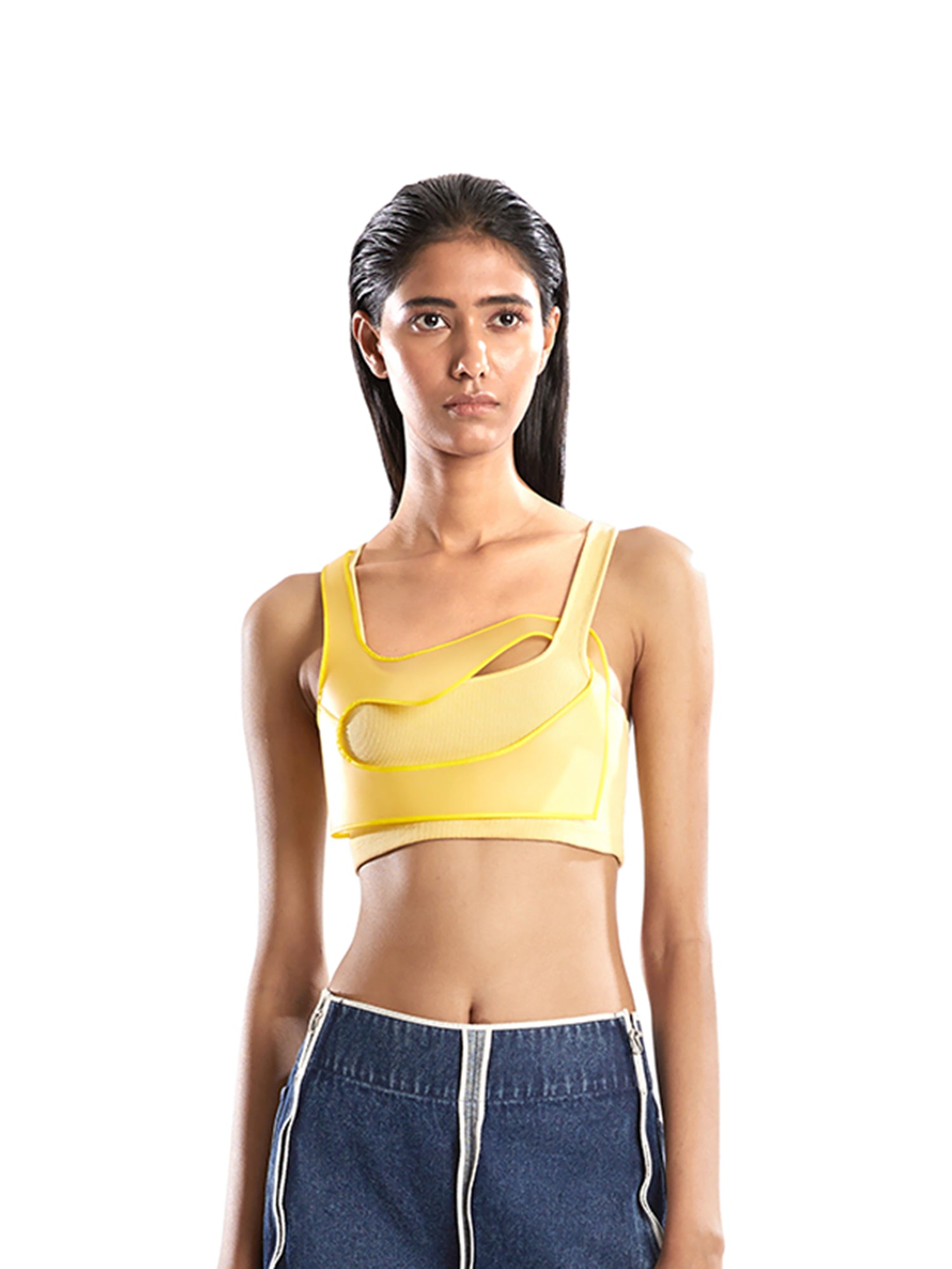 Yellow rubber tank top