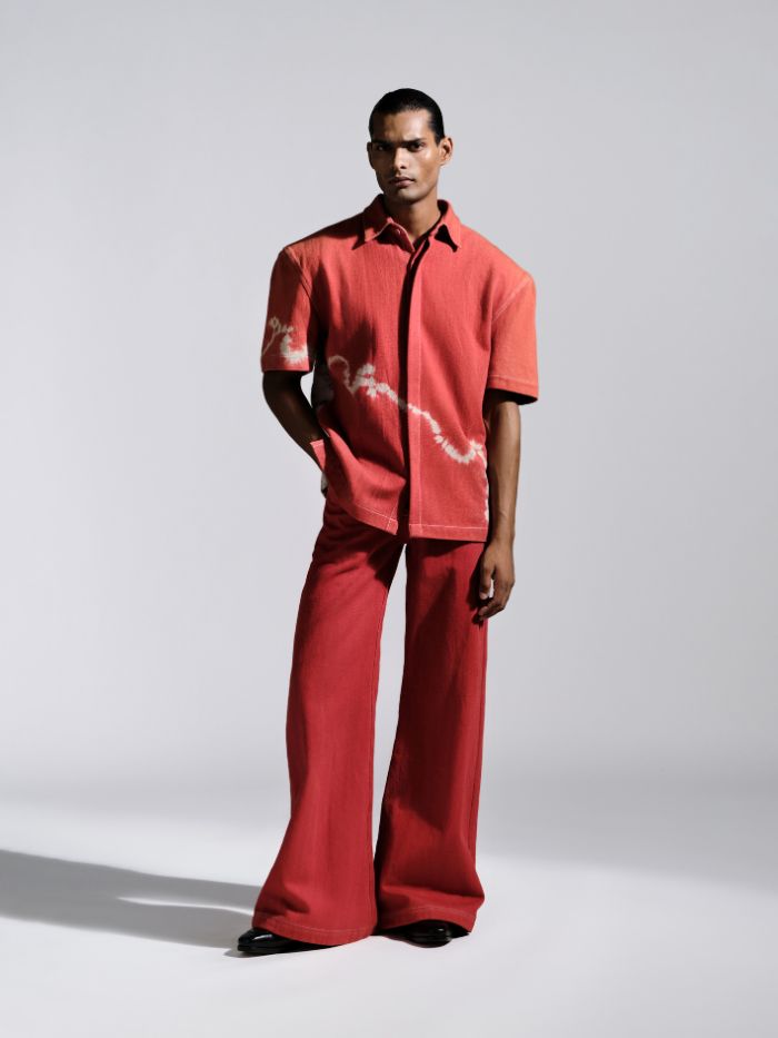 ORGANIC HAND WOVEN POWER SHOULDER SHIRT