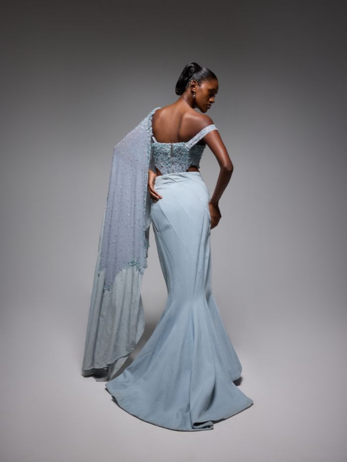 BLUE VEIL SCULPTED SET