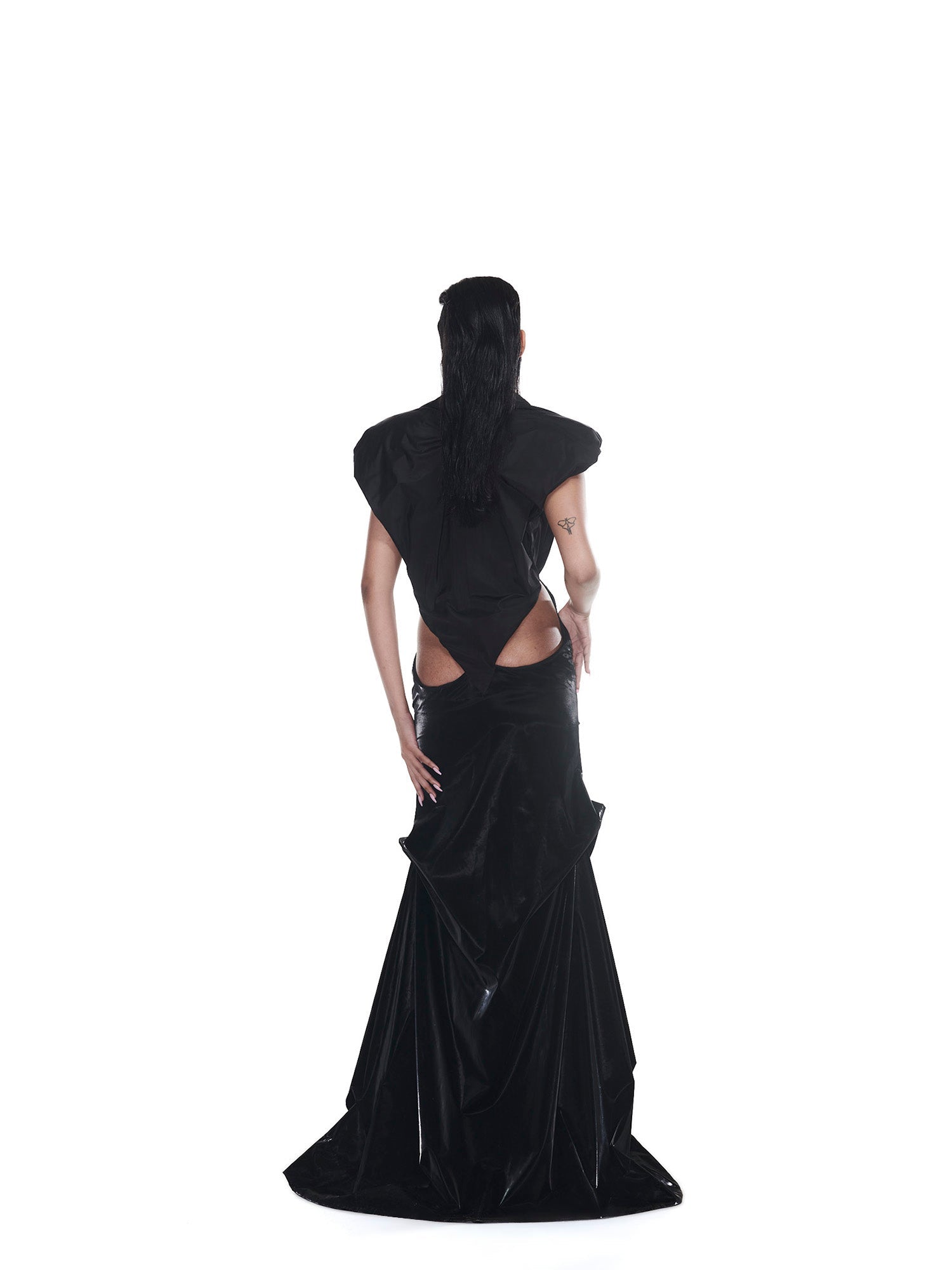 Power shoulder dress