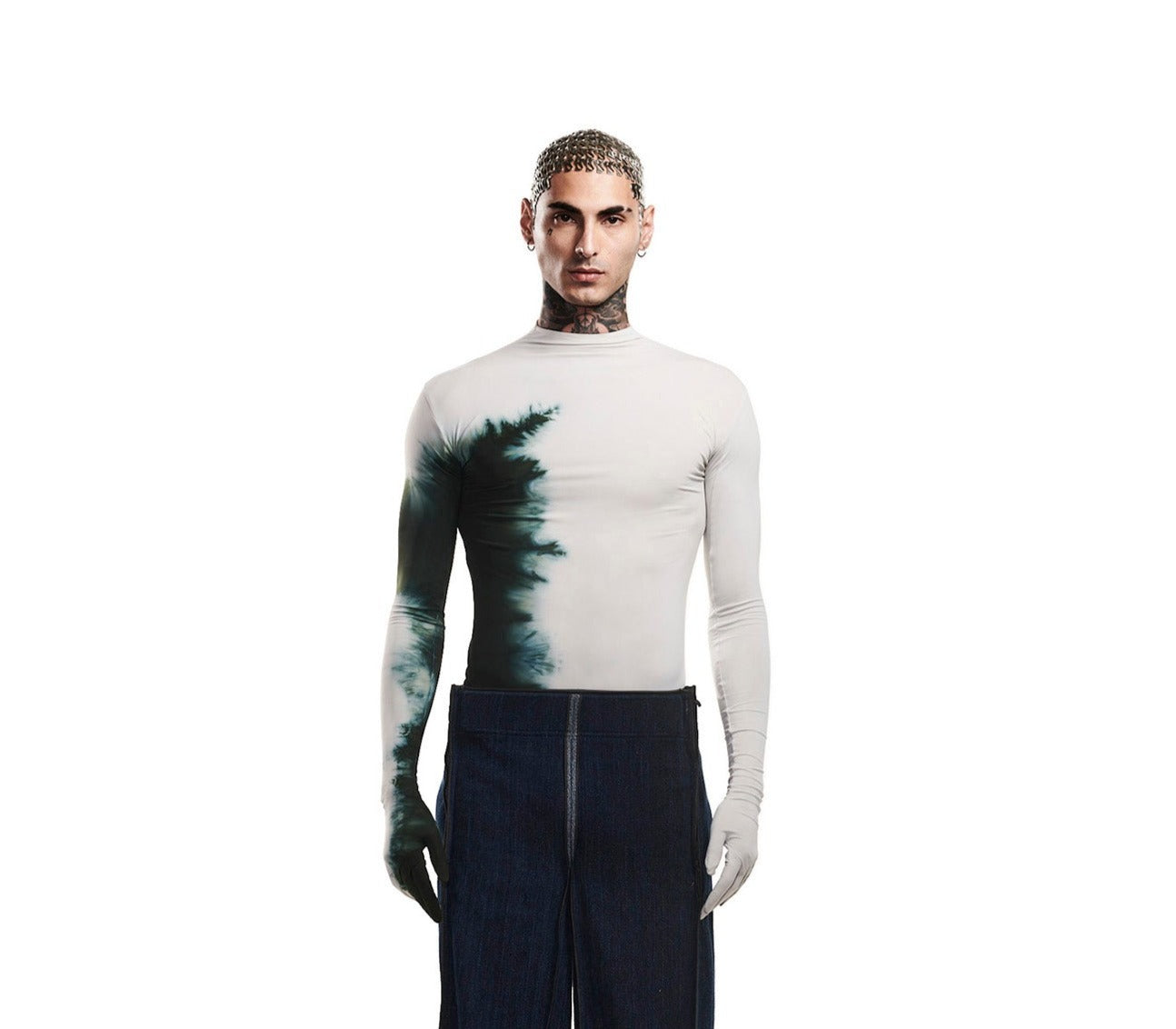 Gloved tie dye bodysuit
