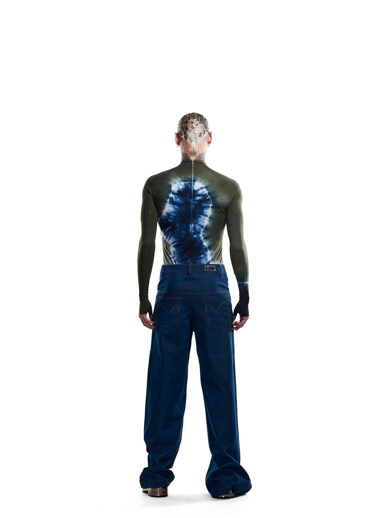 Gloved tie dye bodysuit