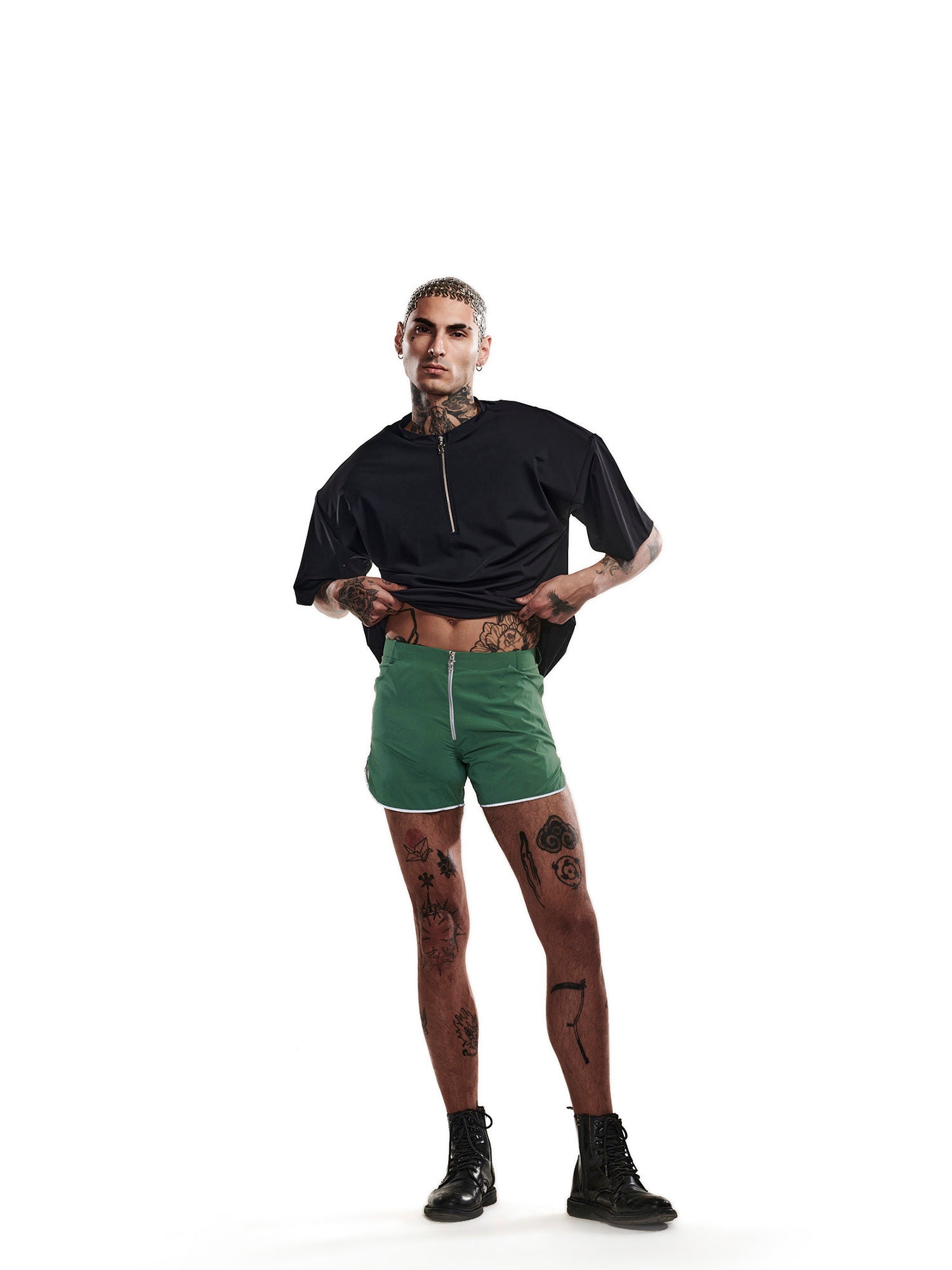 Green reflective shorts