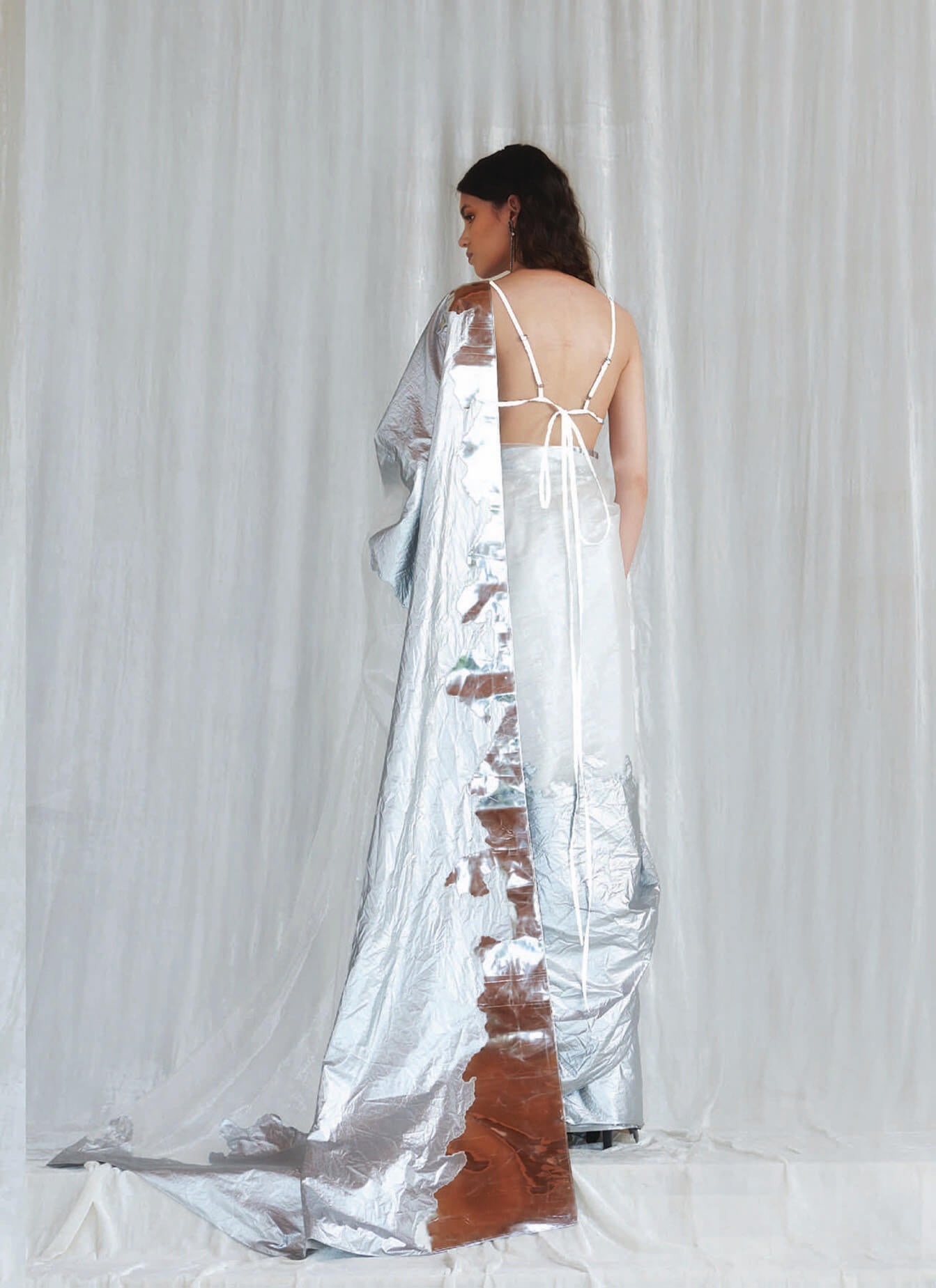 Sterling silver saree