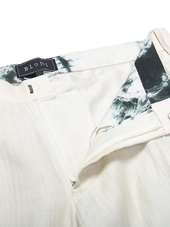 Wide legged layered tie-dye trousers