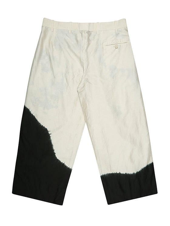 Wide legged layered tie-dye trousers