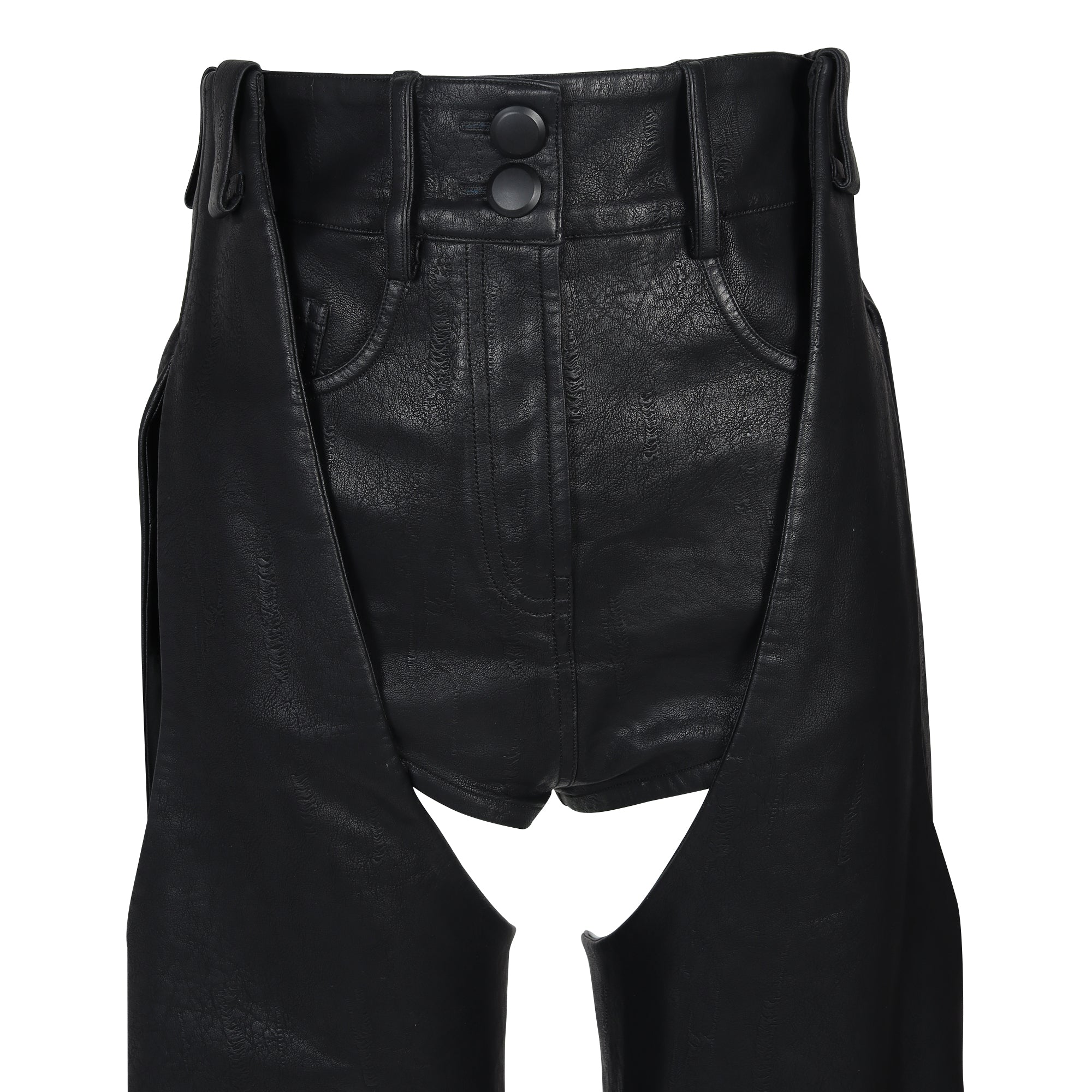 Black leather chaps