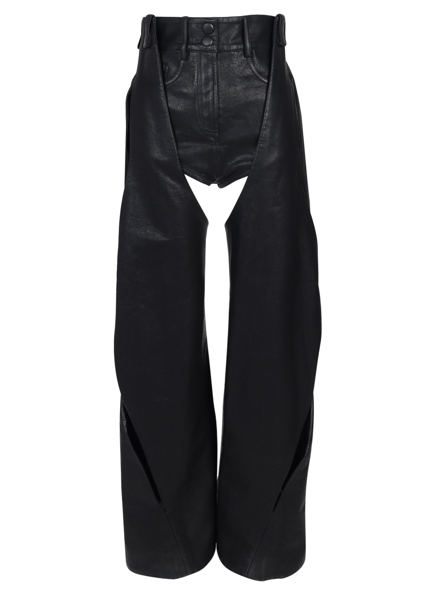 Black leather chaps