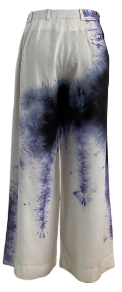 Purple tie-dye trouser