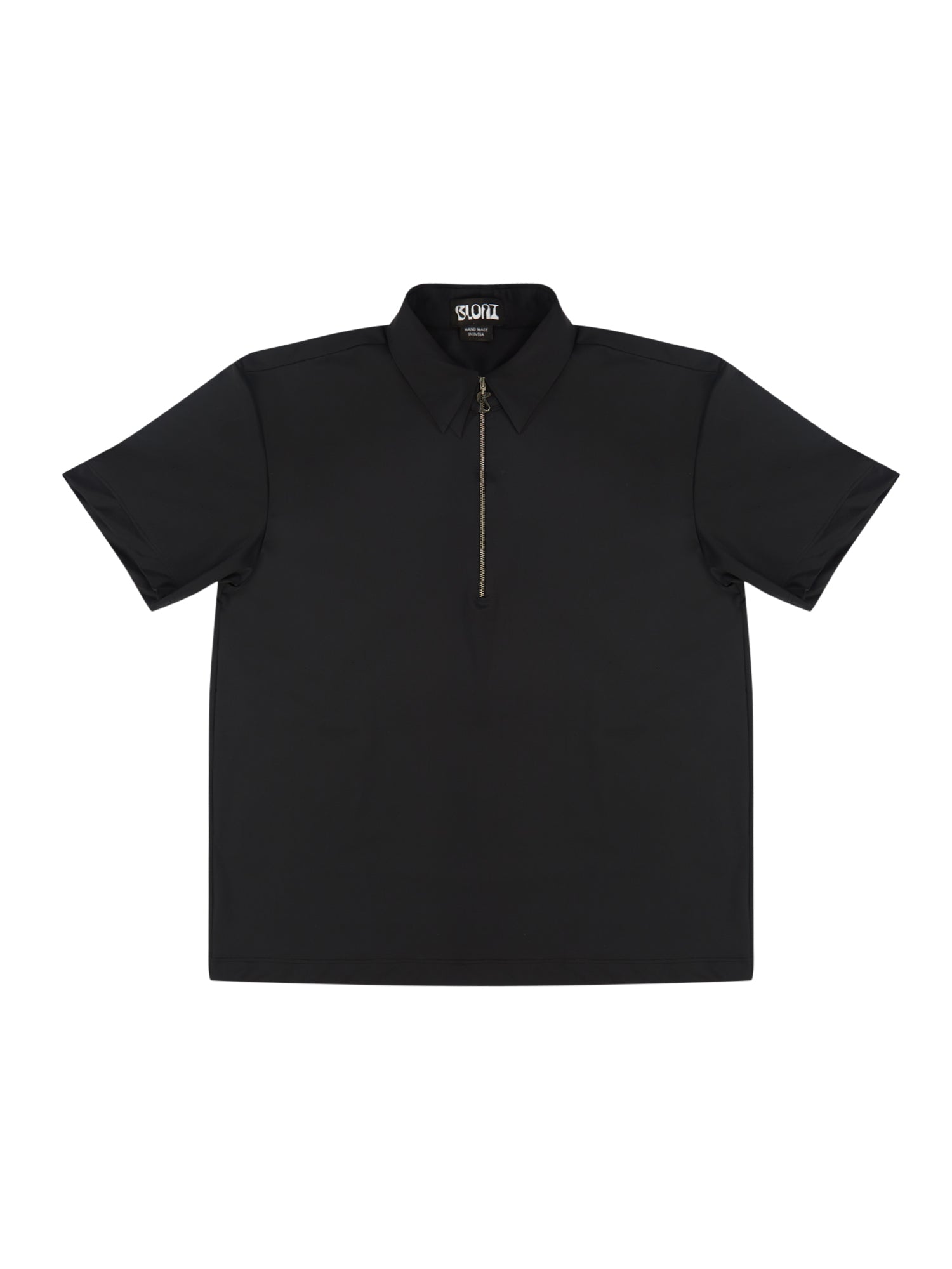 Round collar polo shirt on sale