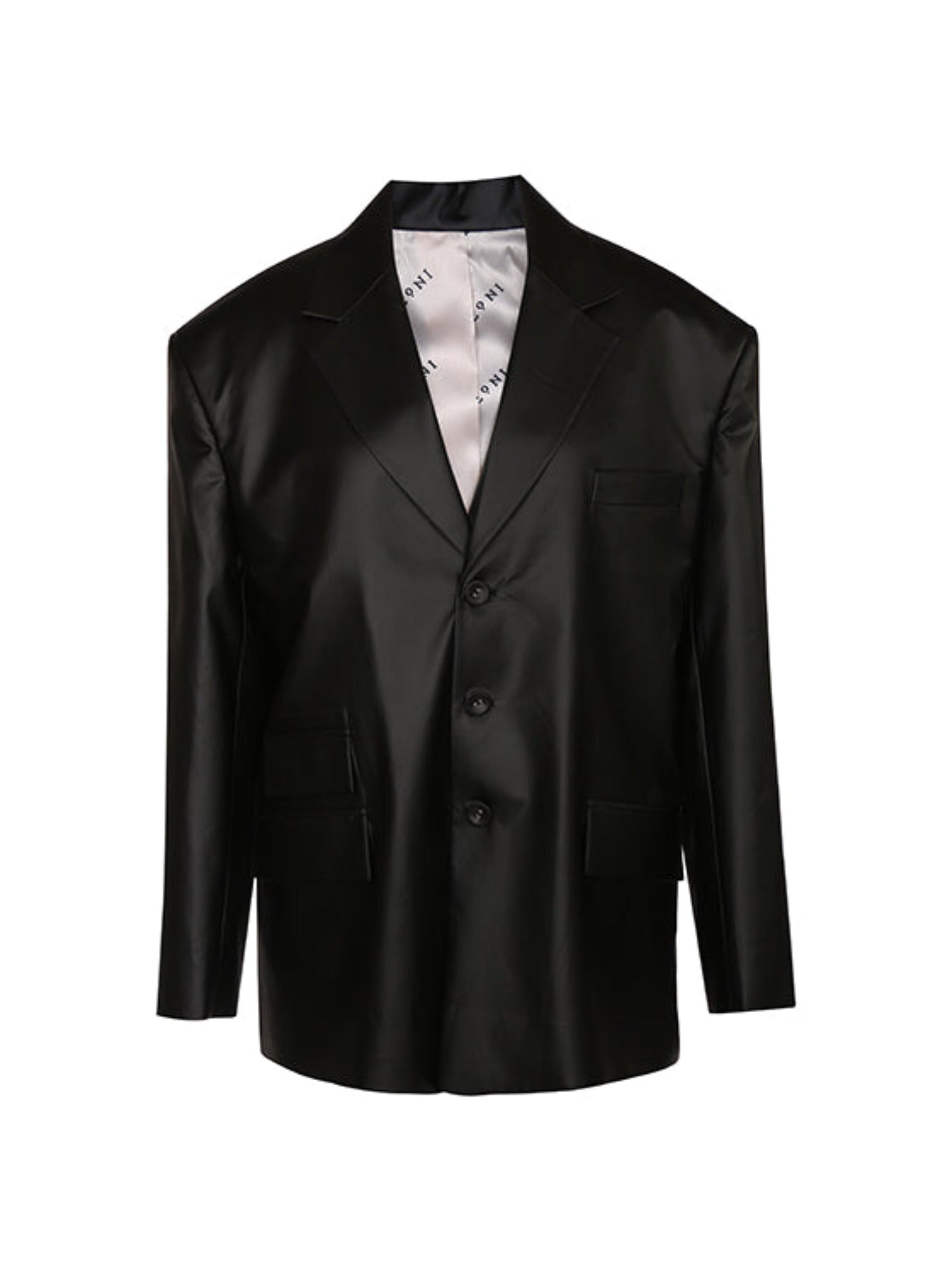 Vegan leather blazer