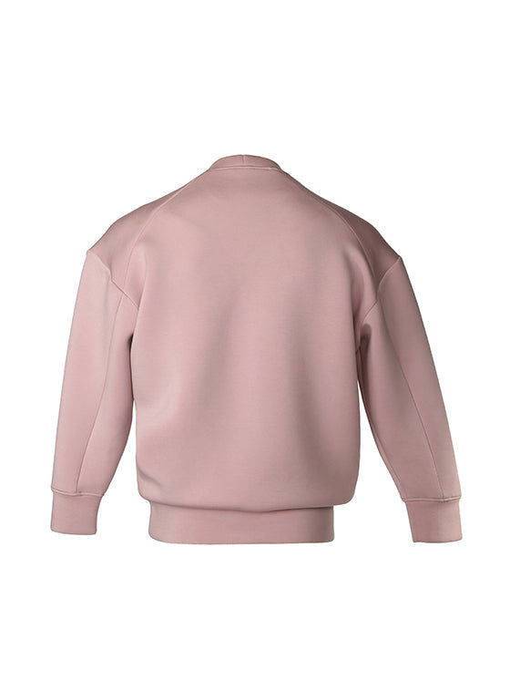 Pastel pink neoprene sweatshirt