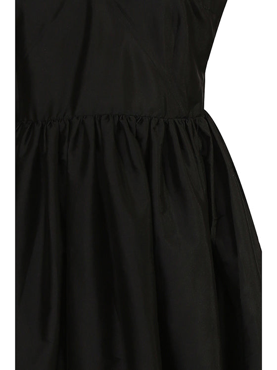 Tiered taffeta dress