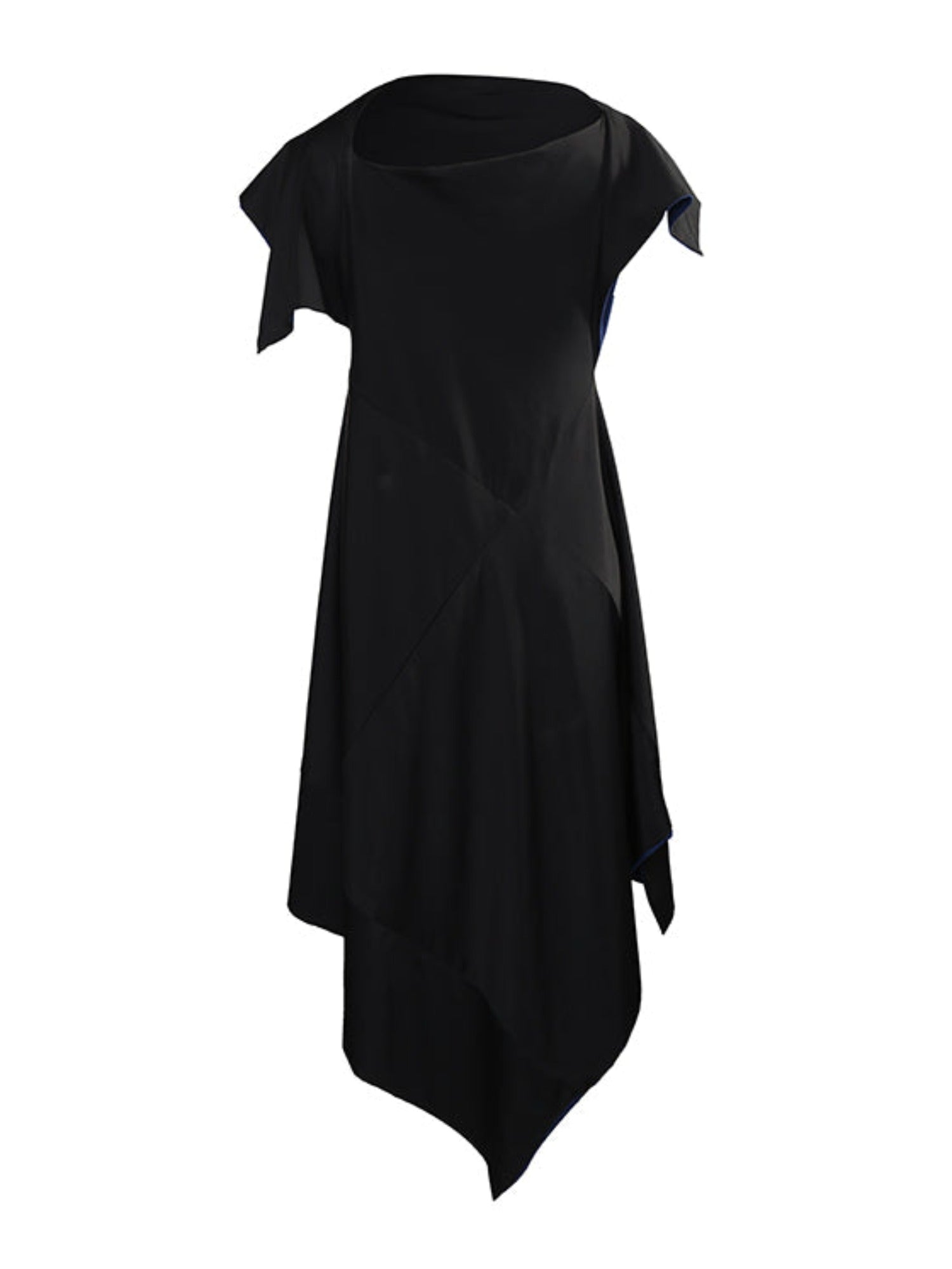 Econyl asymmetric handkerchief dress