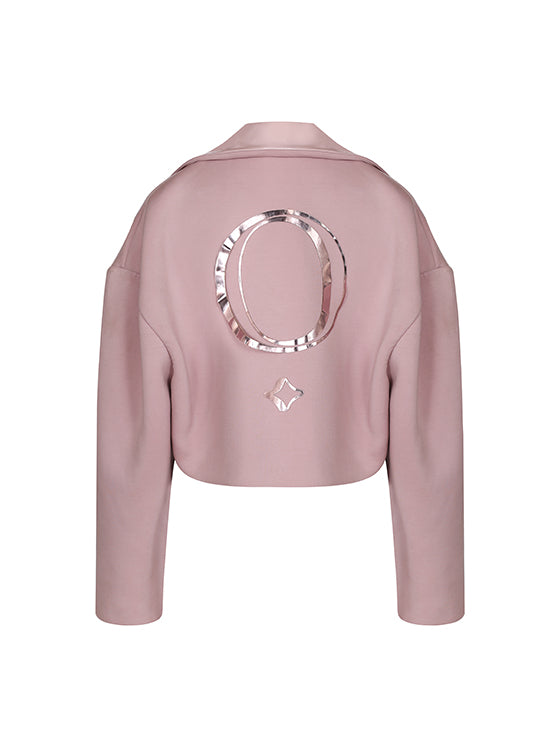 Cropped pink blazer