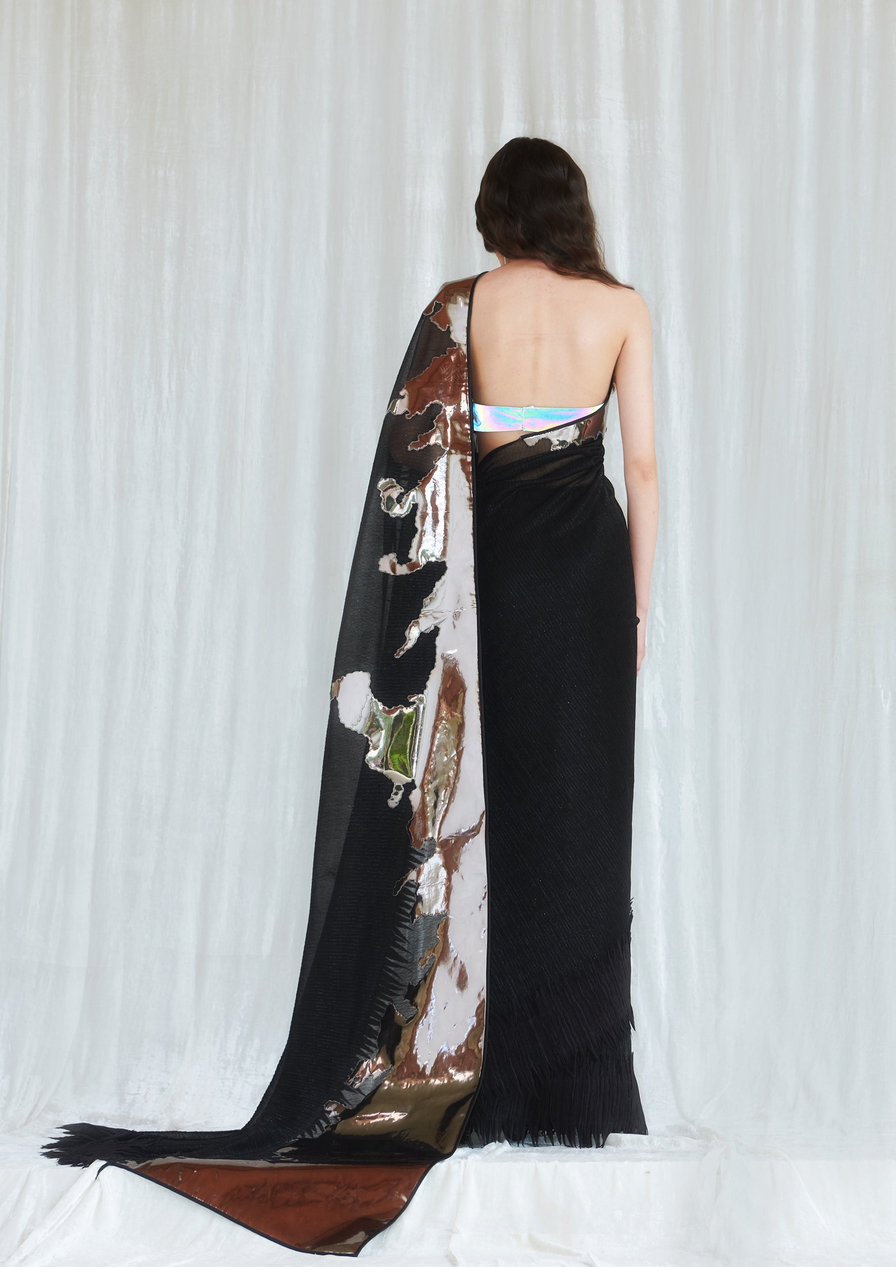 Metallic Fringe Sari