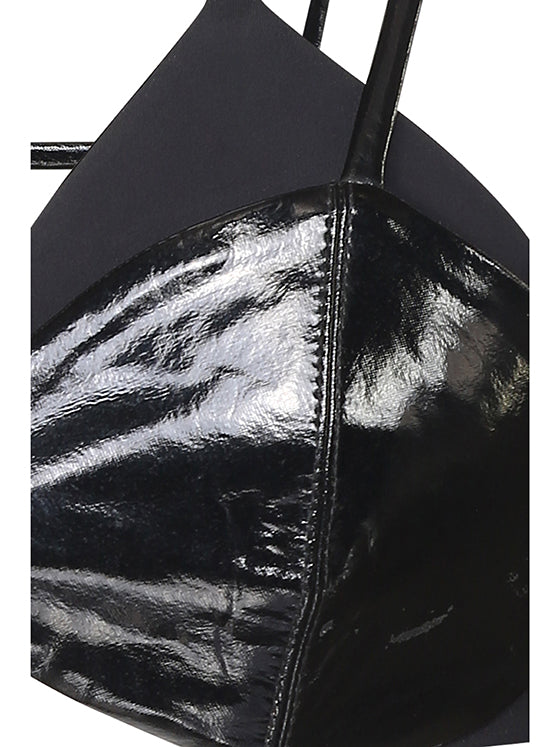 Econyl bralette layered with latex