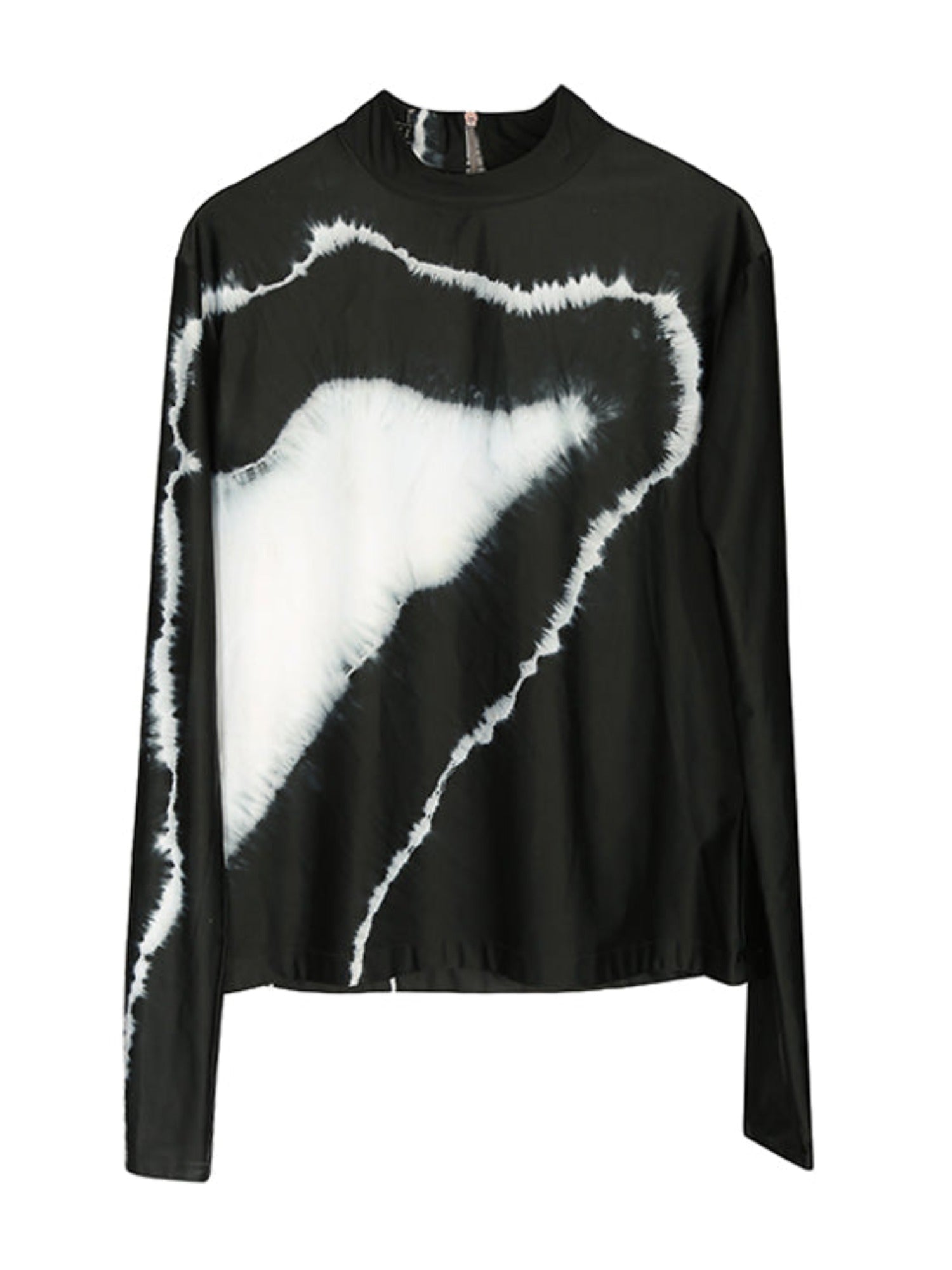 Tie-dyed econyl turtleneck top