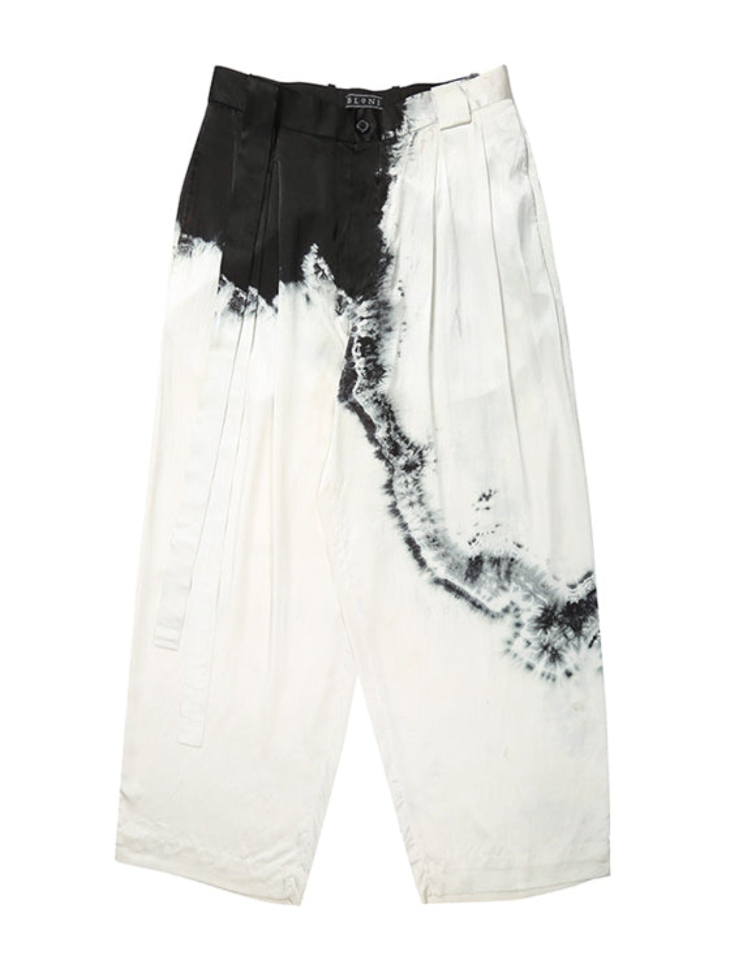 Charmeuse satin tie-dye pants