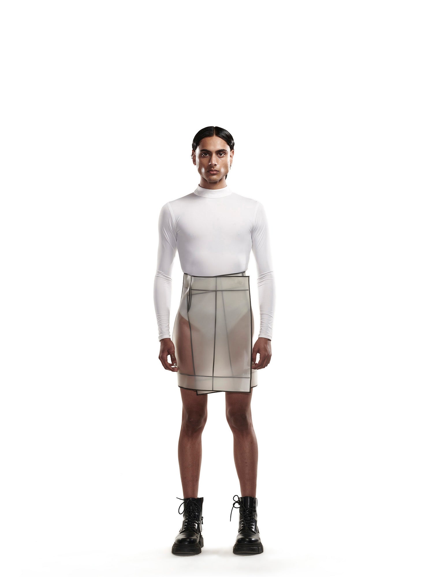 Transparent rubber skirt