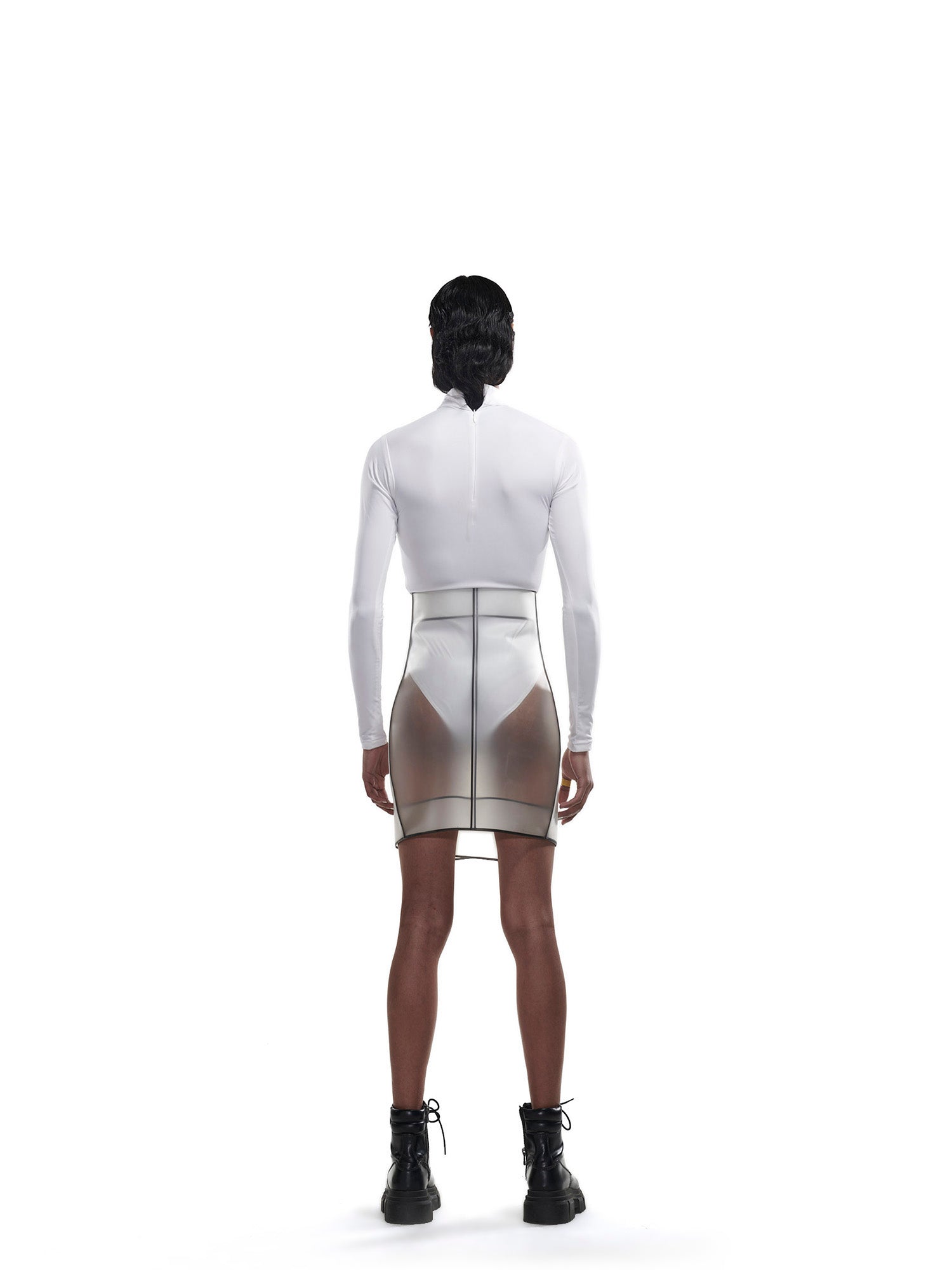 Transparent rubber skirt