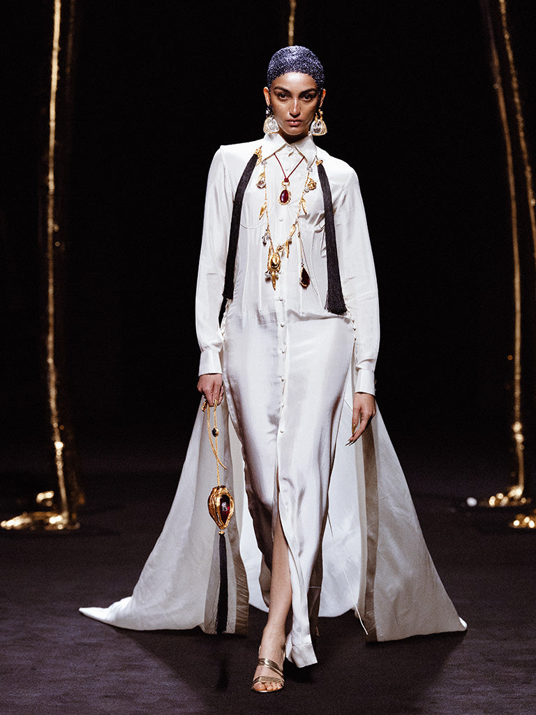 Ivory Detach Train Gown