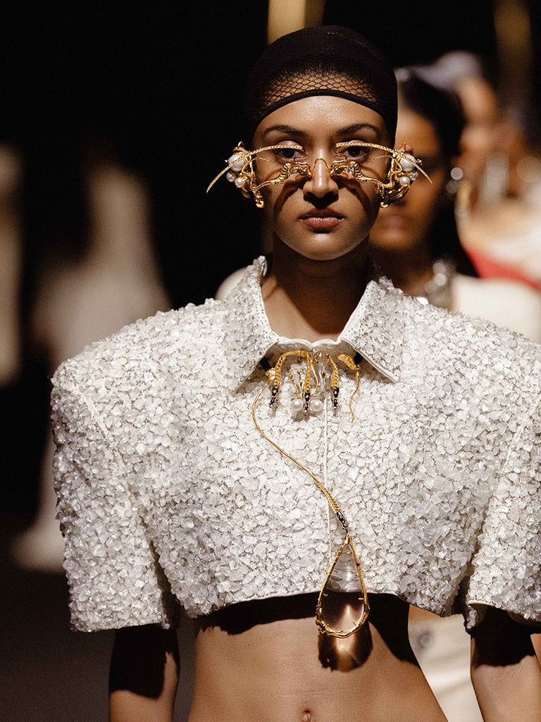 Charmeuse Embellished Blouse