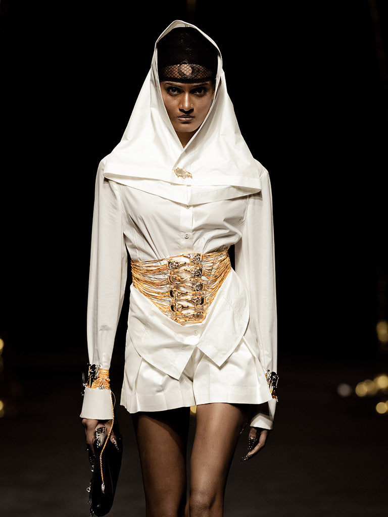 Hooded White Shirt