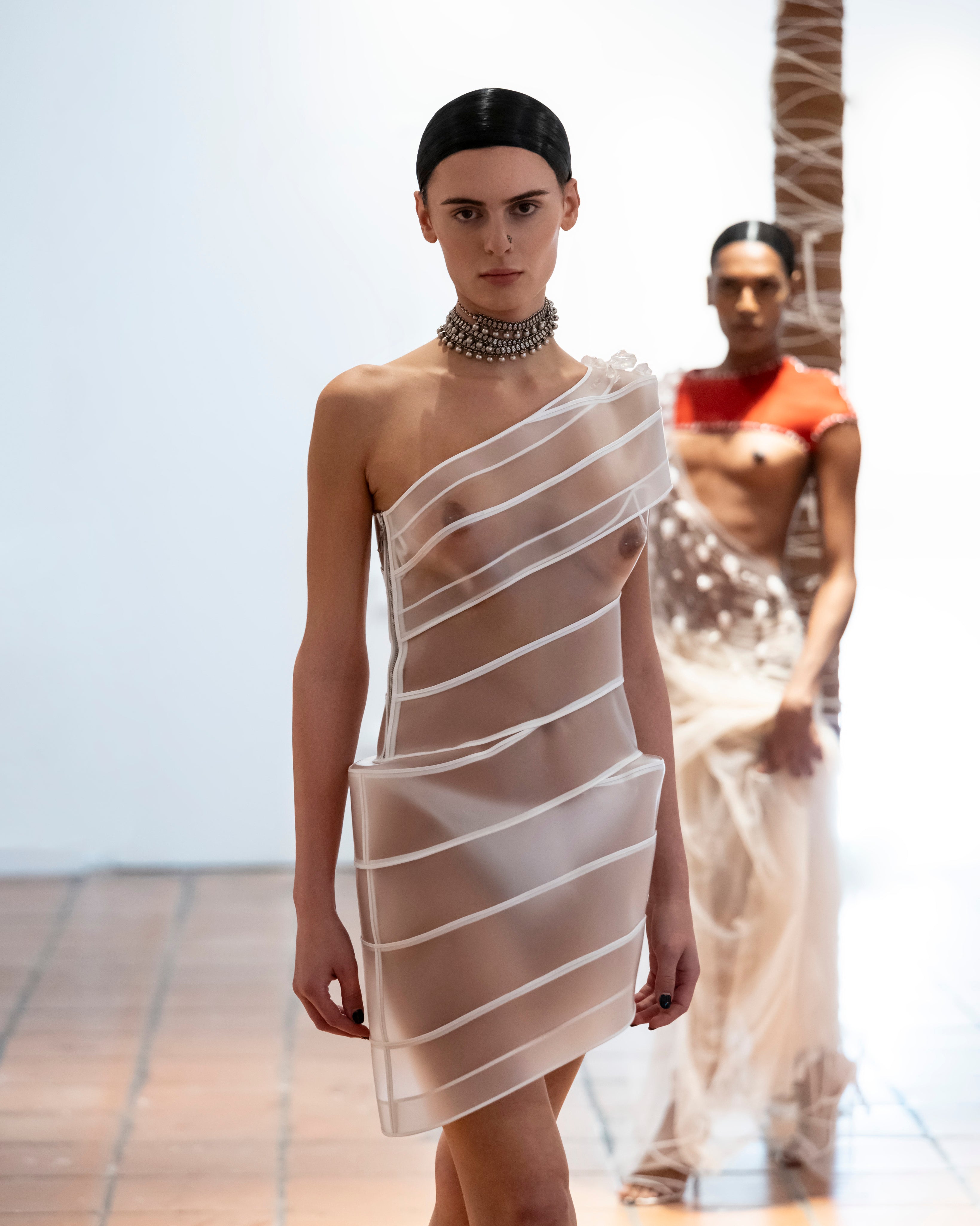 Translucent SPIRAL RUBBER DRESS