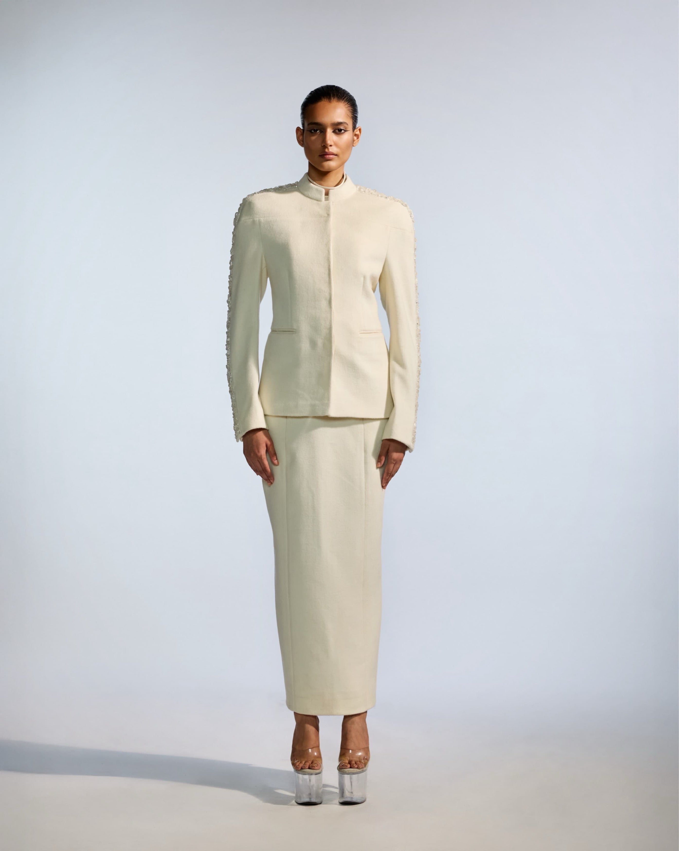 CASHMERE STRUCTURED SKIRT