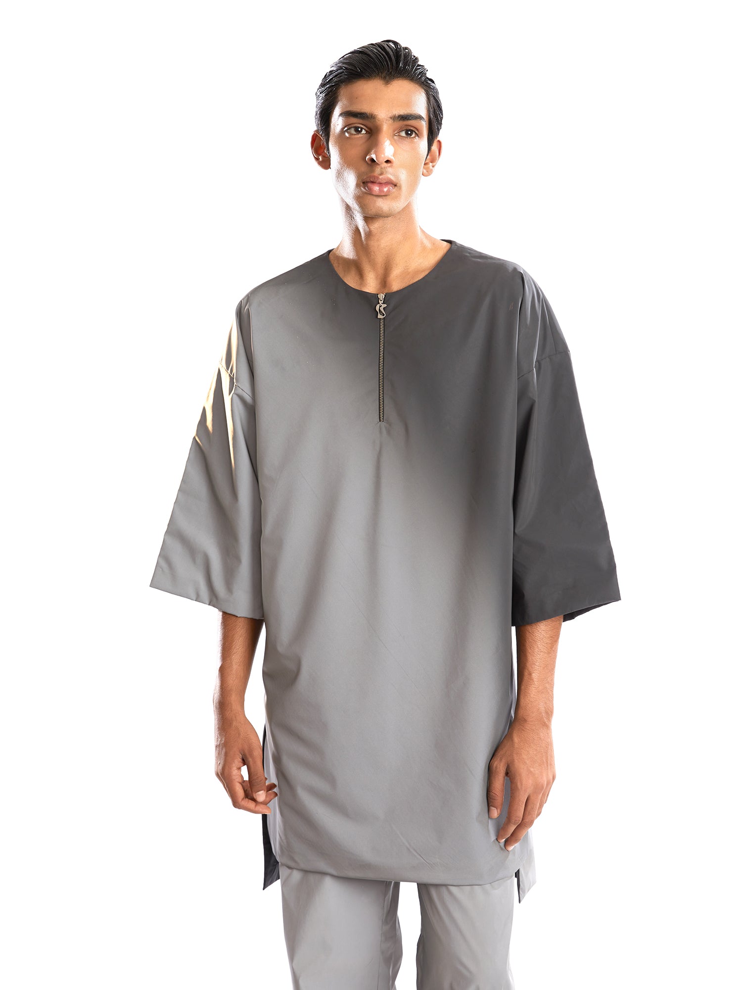 Ombre reflective long shirt