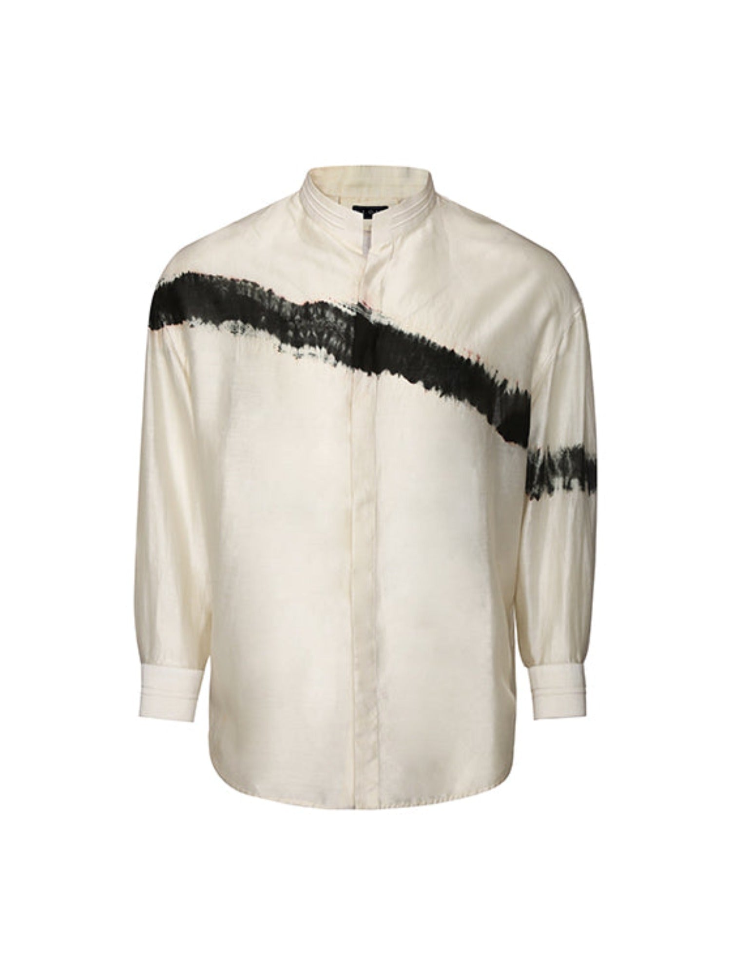 Classic tie-dye stripe button down shirt